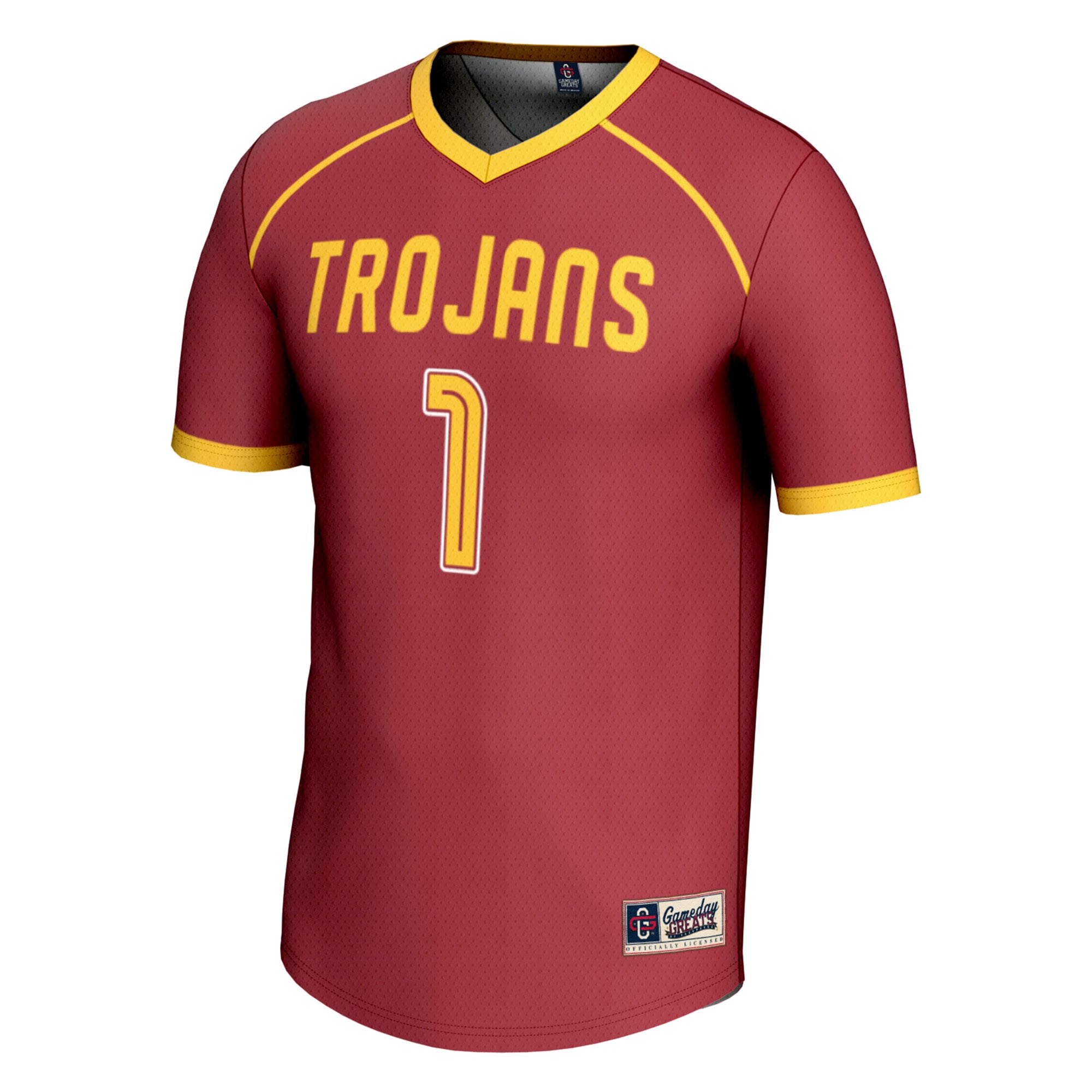 #1 USC Trojans Youth Lightweight Women's Lacrosse Jersey Cardinal - front view