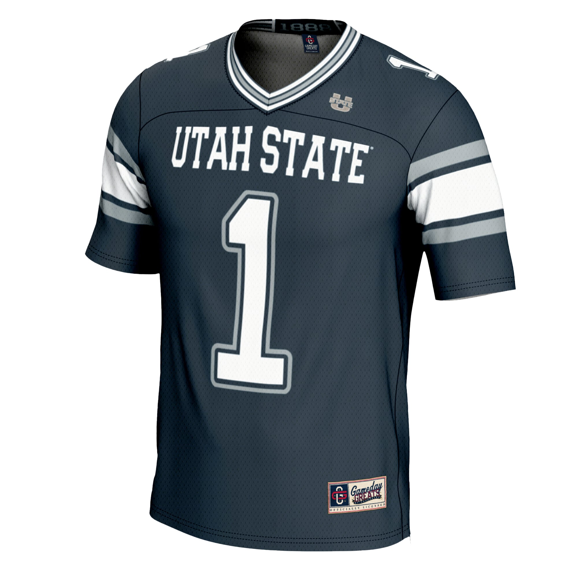 #1 Utah State Aggies Football Jersey Navy - front view