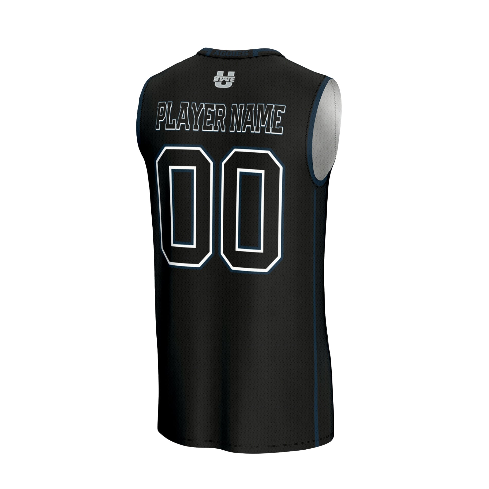 Utah State Aggies Youth Lightweight Men's Basketball Jersey Black - back view