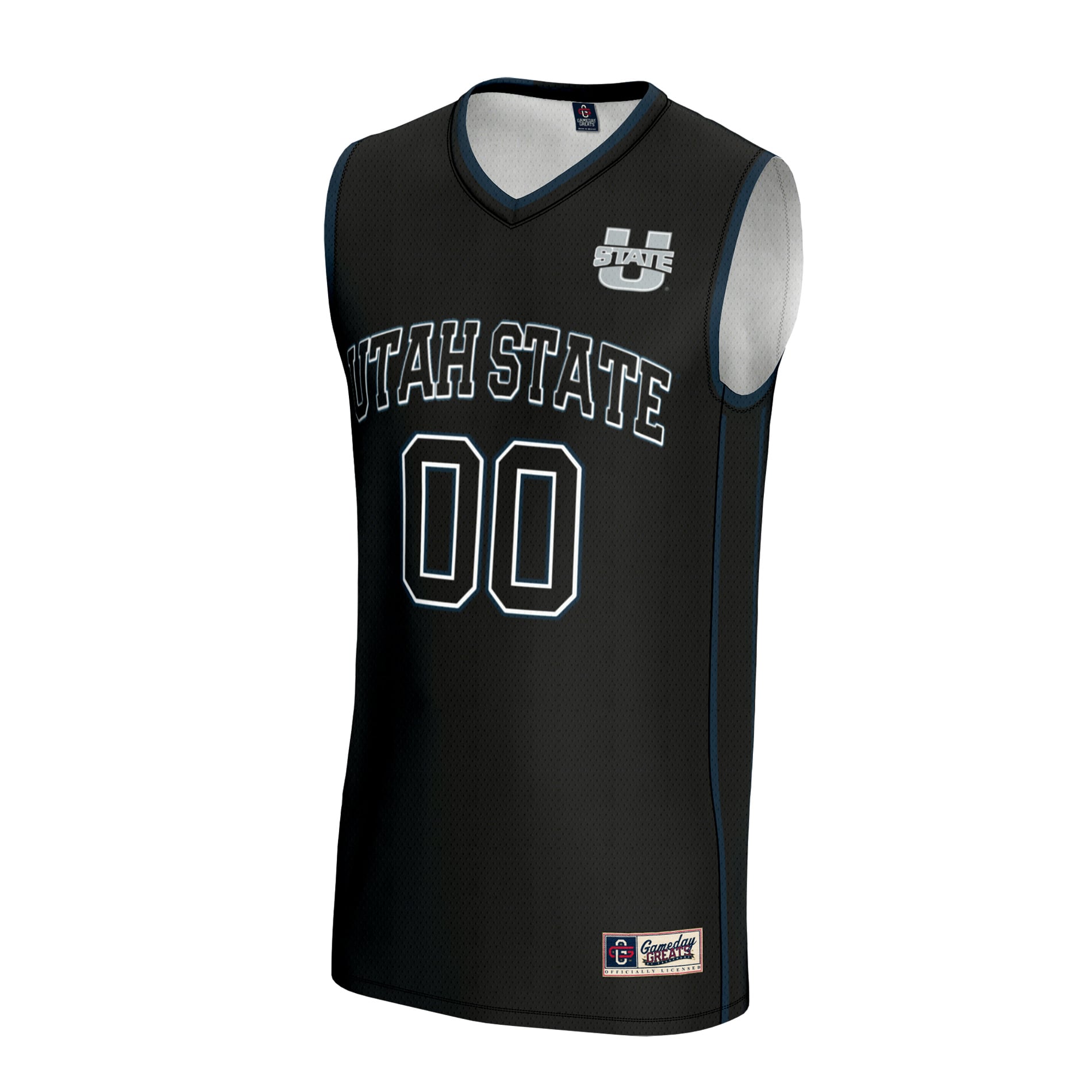 Utah State Aggies Youth Lightweight Men's Basketball Jersey Black - front view