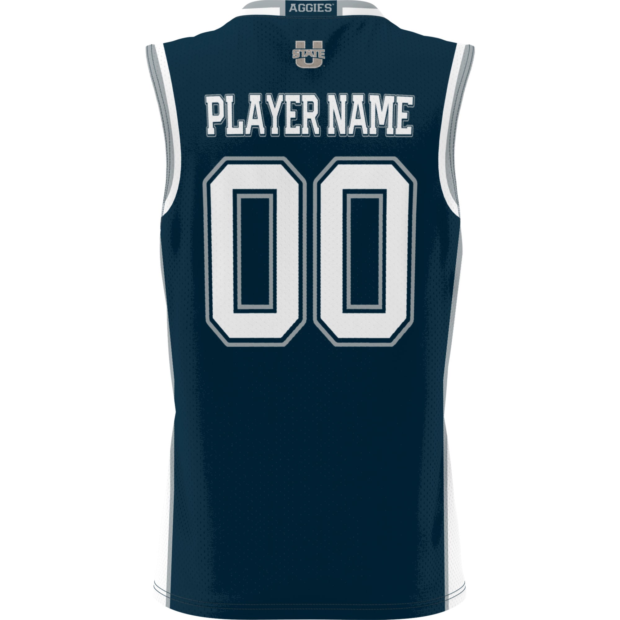 Utah State Aggies Unisex Lightweight Women's Basketball Jersey Navy - back view