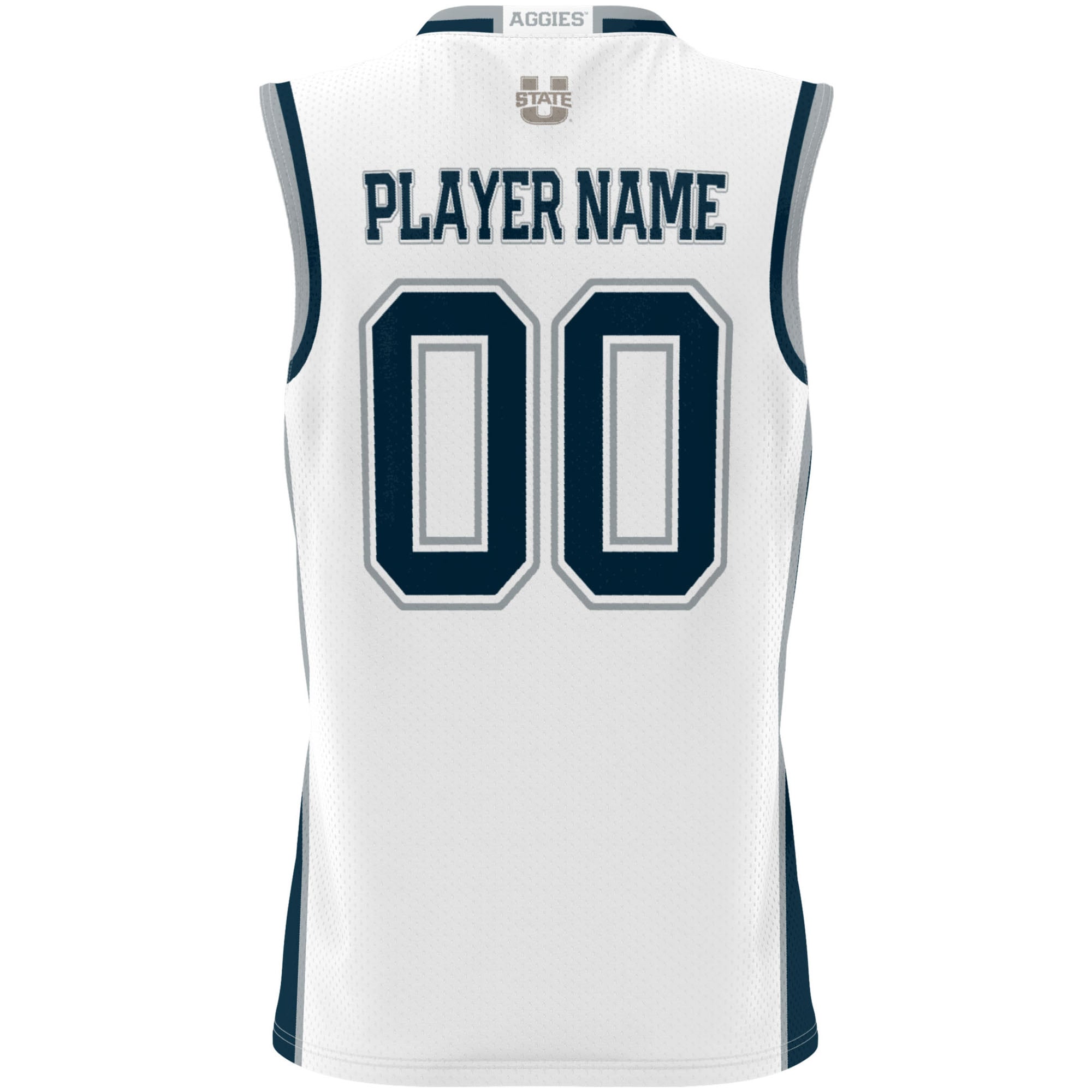 Utah State Aggies Unisex Lightweight Women's Basketball Jersey White - back view