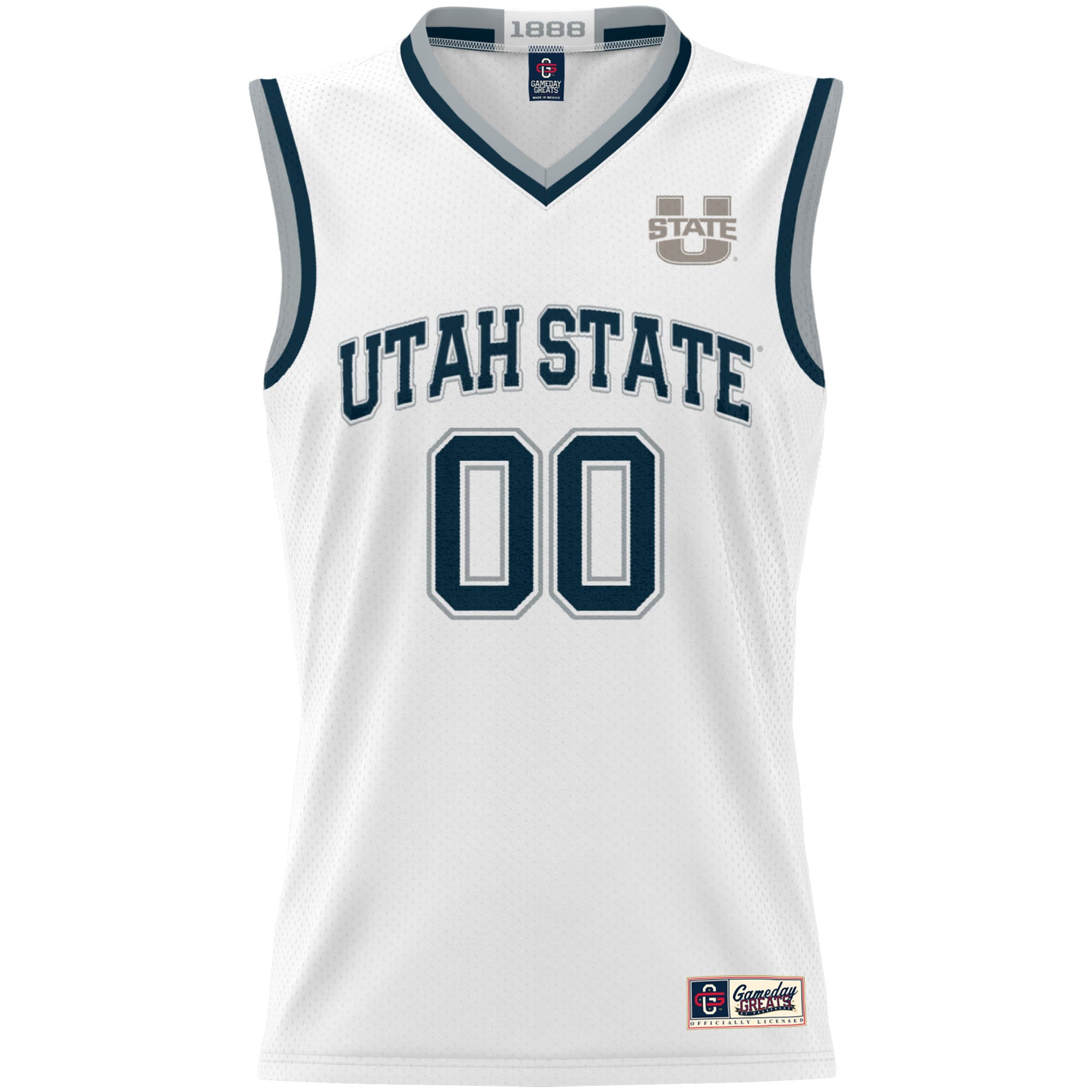 Utah State Aggies Youth Lightweight Women's Basketball Jersey White - front view