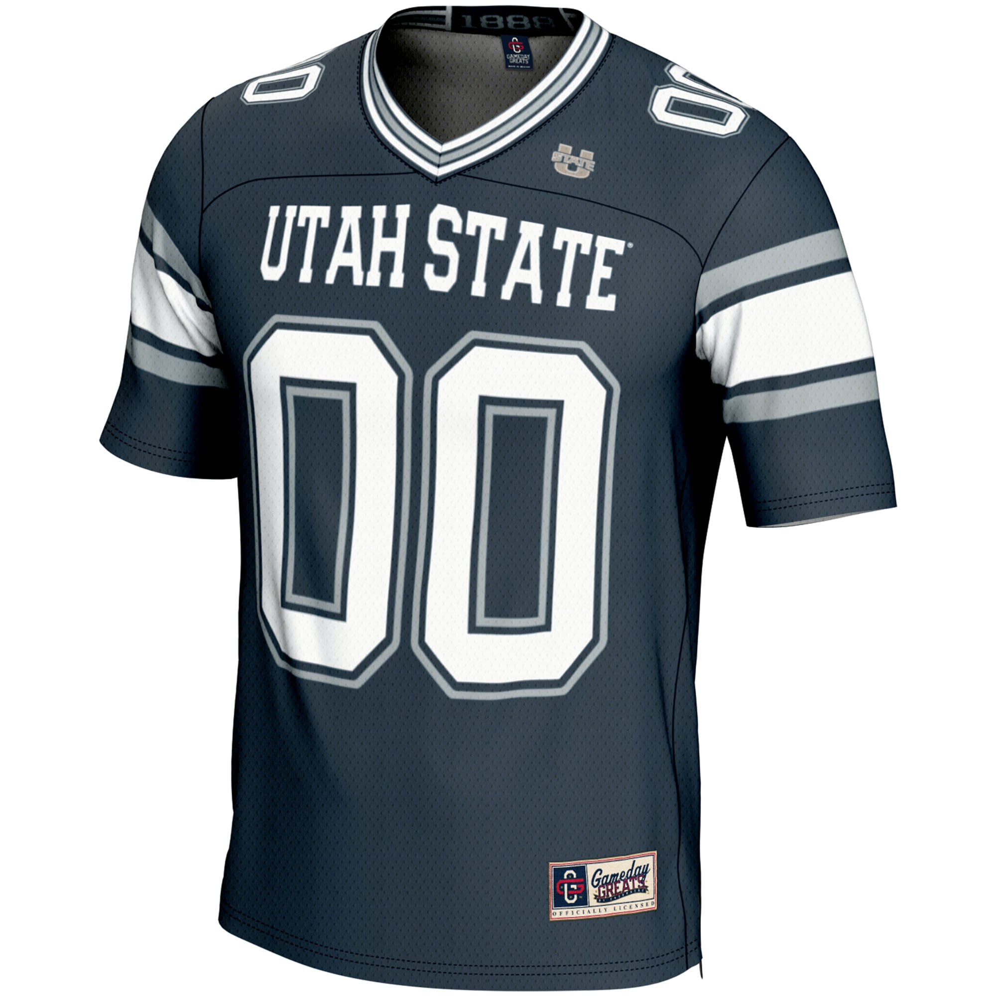 Utah State Aggies Youth Football Jersey Navy - front view