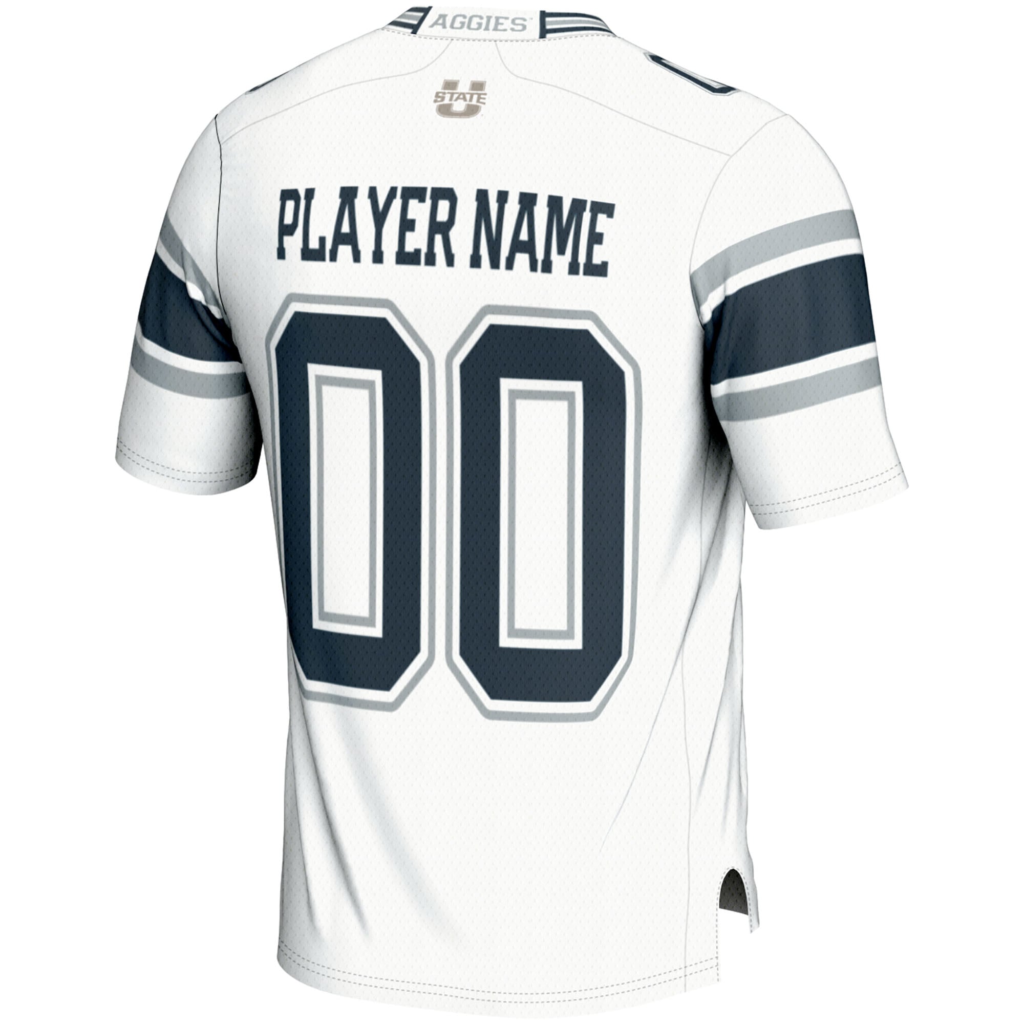 Utah State Aggies Youth Football Jersey White - back view
