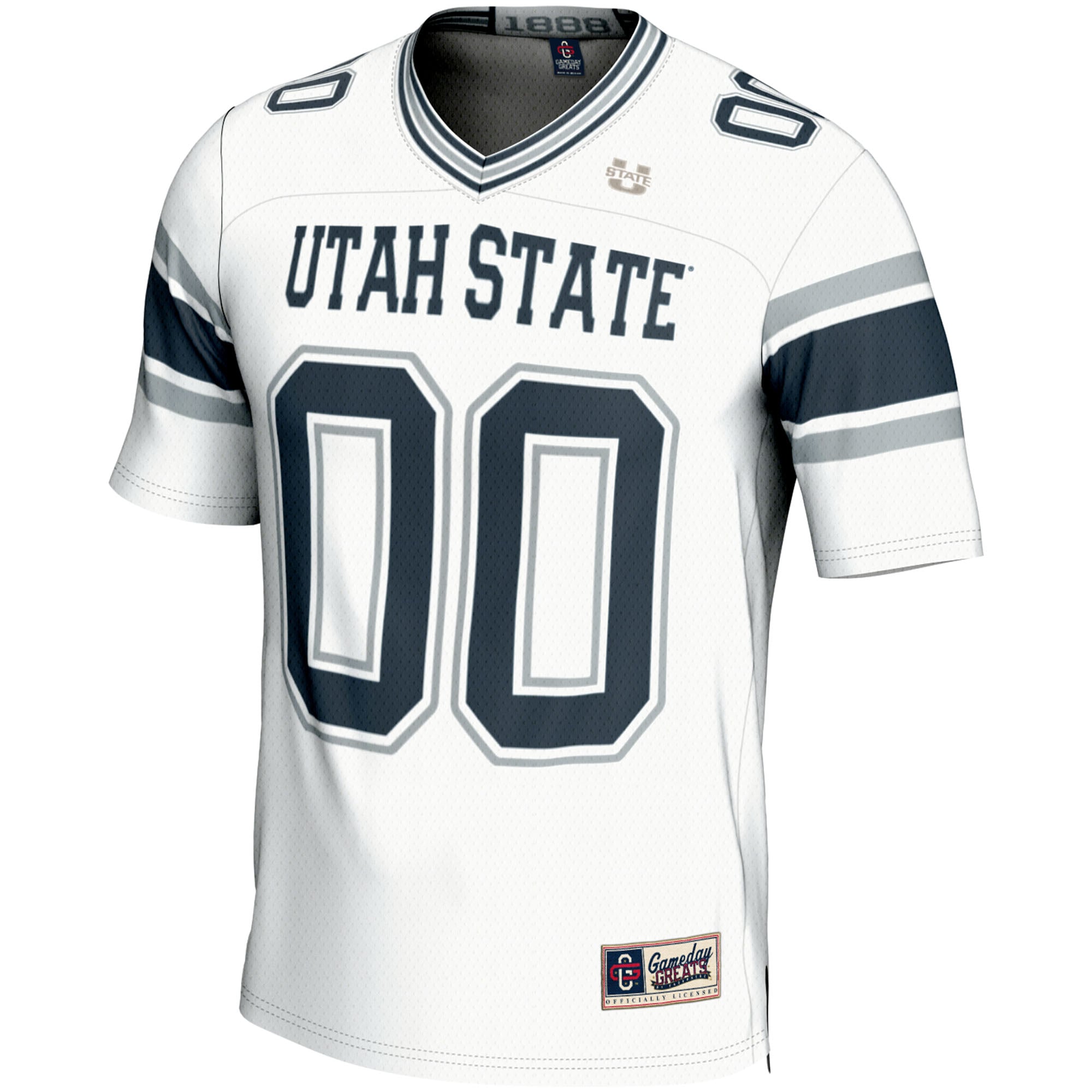 Utah State Aggies Youth Football Jersey White - front view