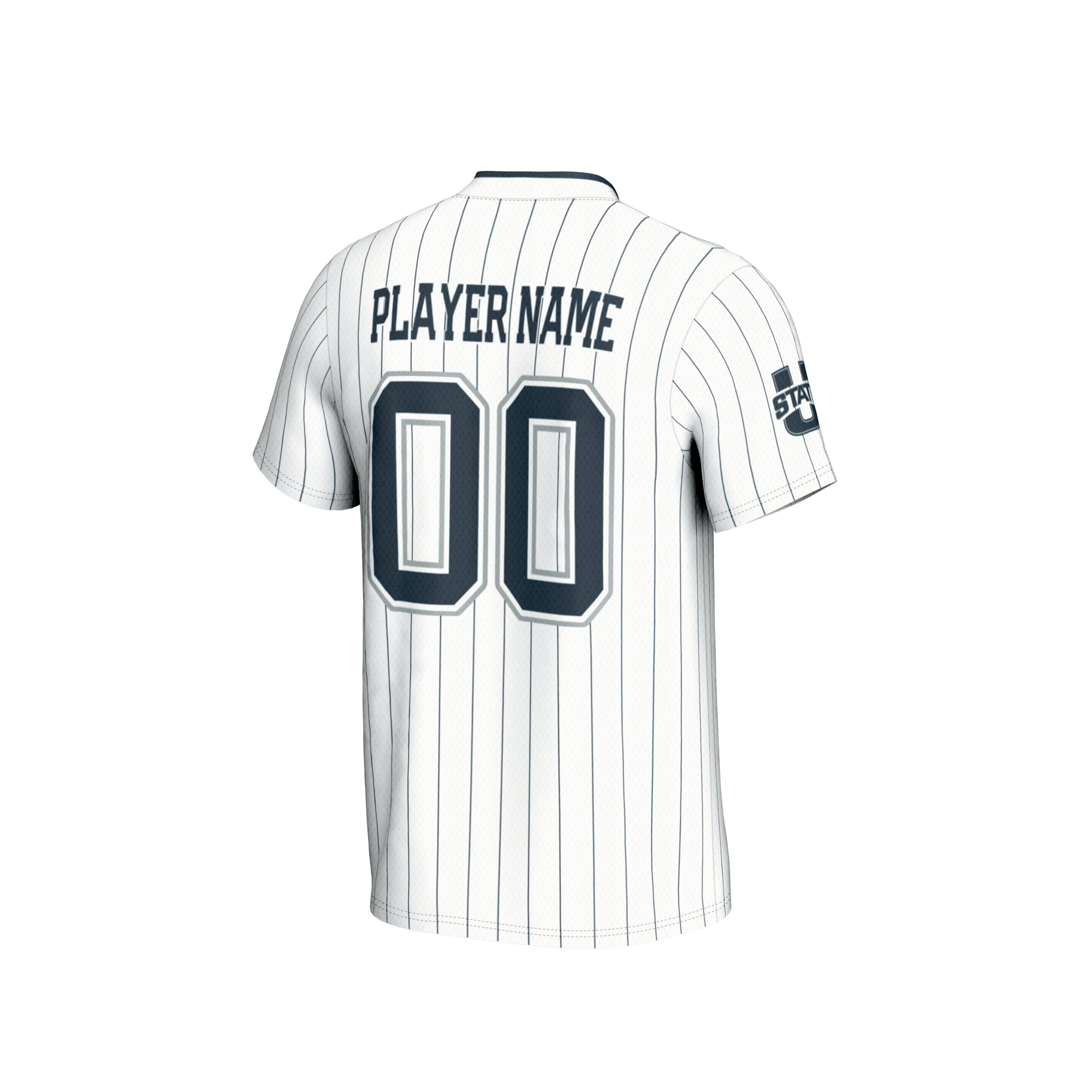 Utah State Aggies Youth Lightweight Softball Fashion Jersey White - back view