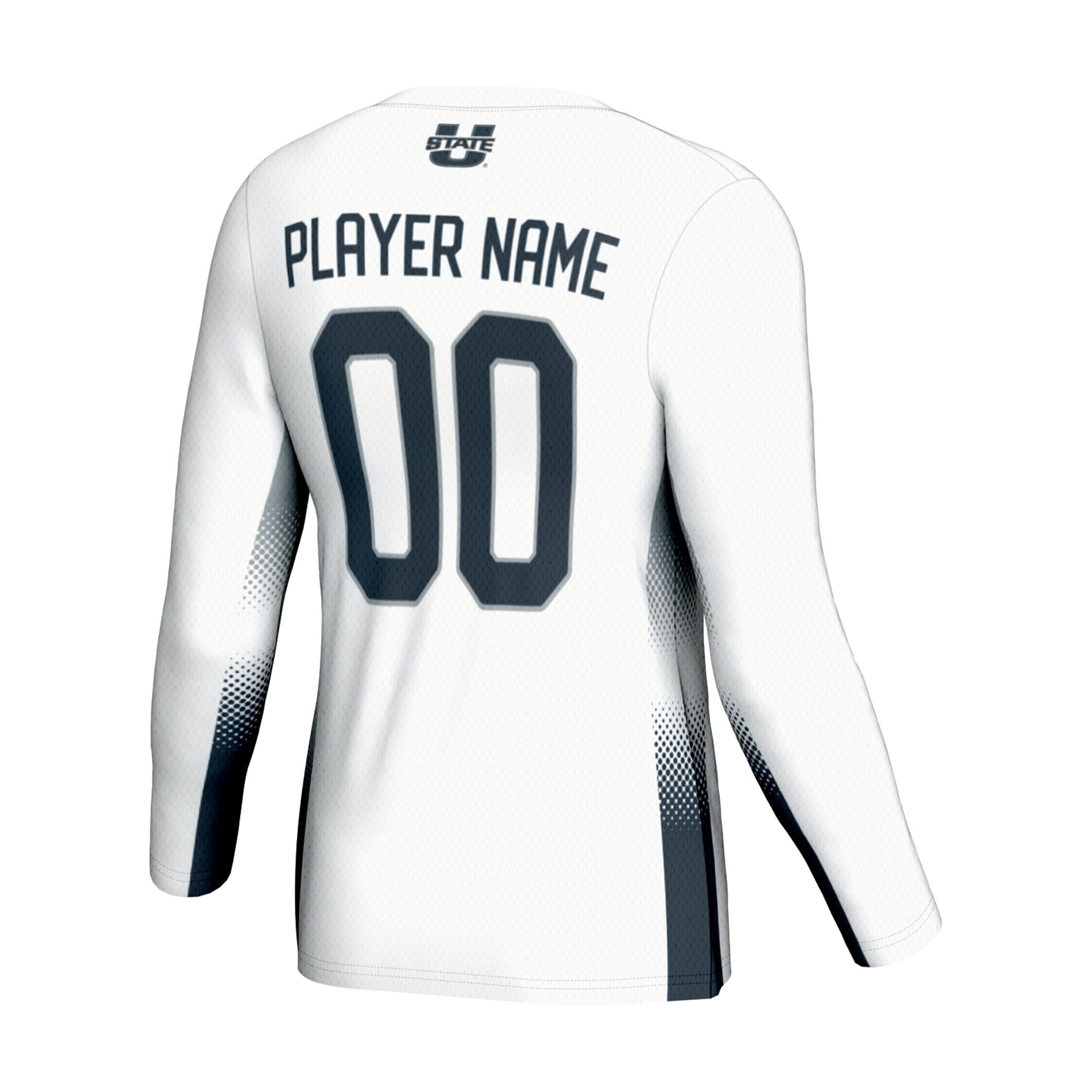 Utah State Aggies Youth Lightweight Volleyball Jersey White - back view