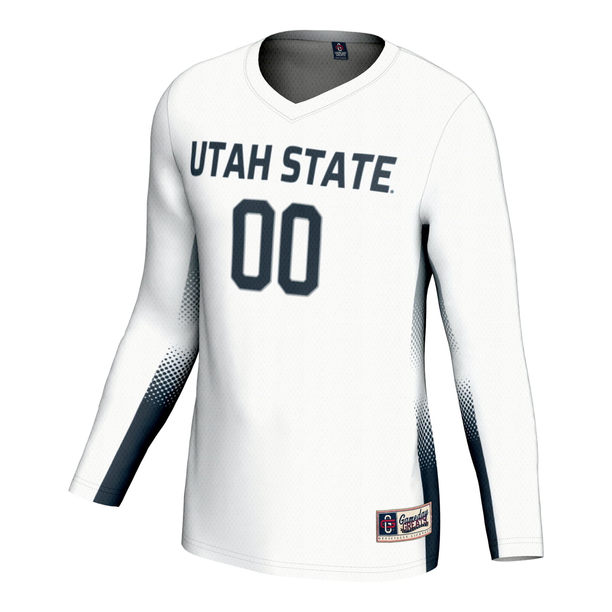 Utah State Aggies Youth Lightweight Volleyball Jersey White - front view
