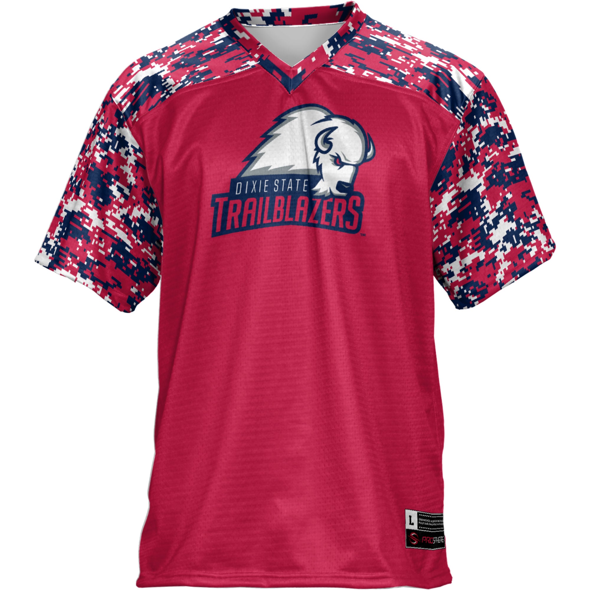 Utah Tech Trailblazers Football Jersey Red - front view