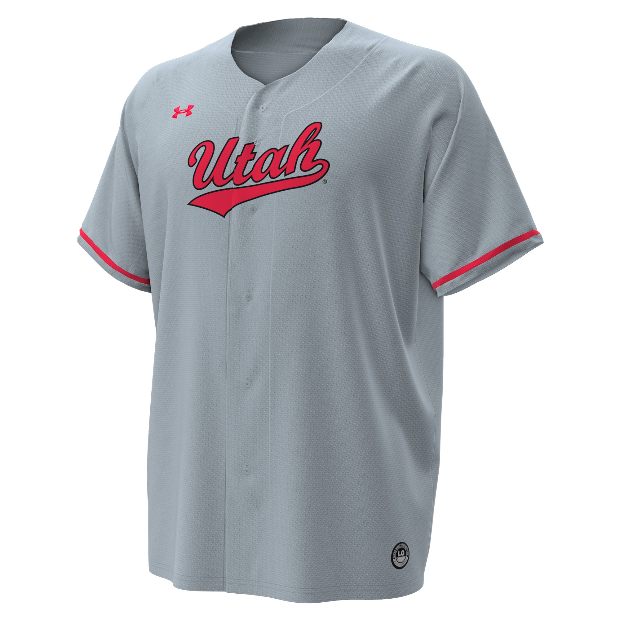 Utah Utes Baseball Jersey Gray - front view