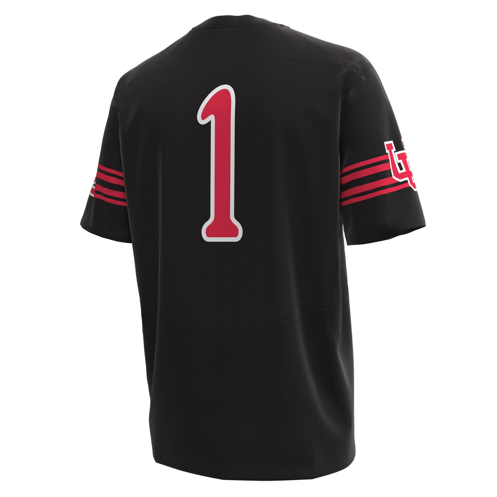 #1 Utah Utes Football Jersey Black - back view