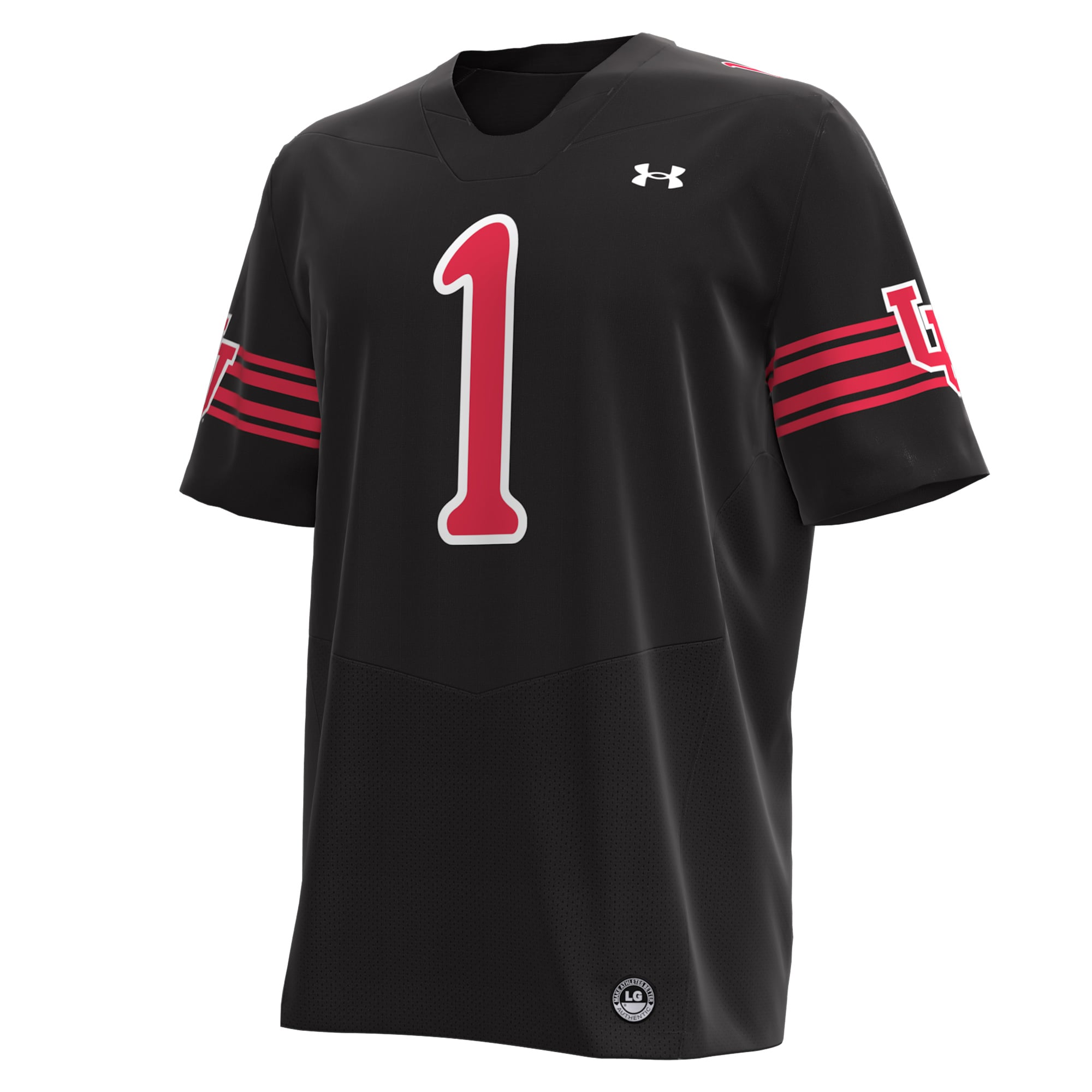 #1 Utah Utes Football Jersey Black - front view