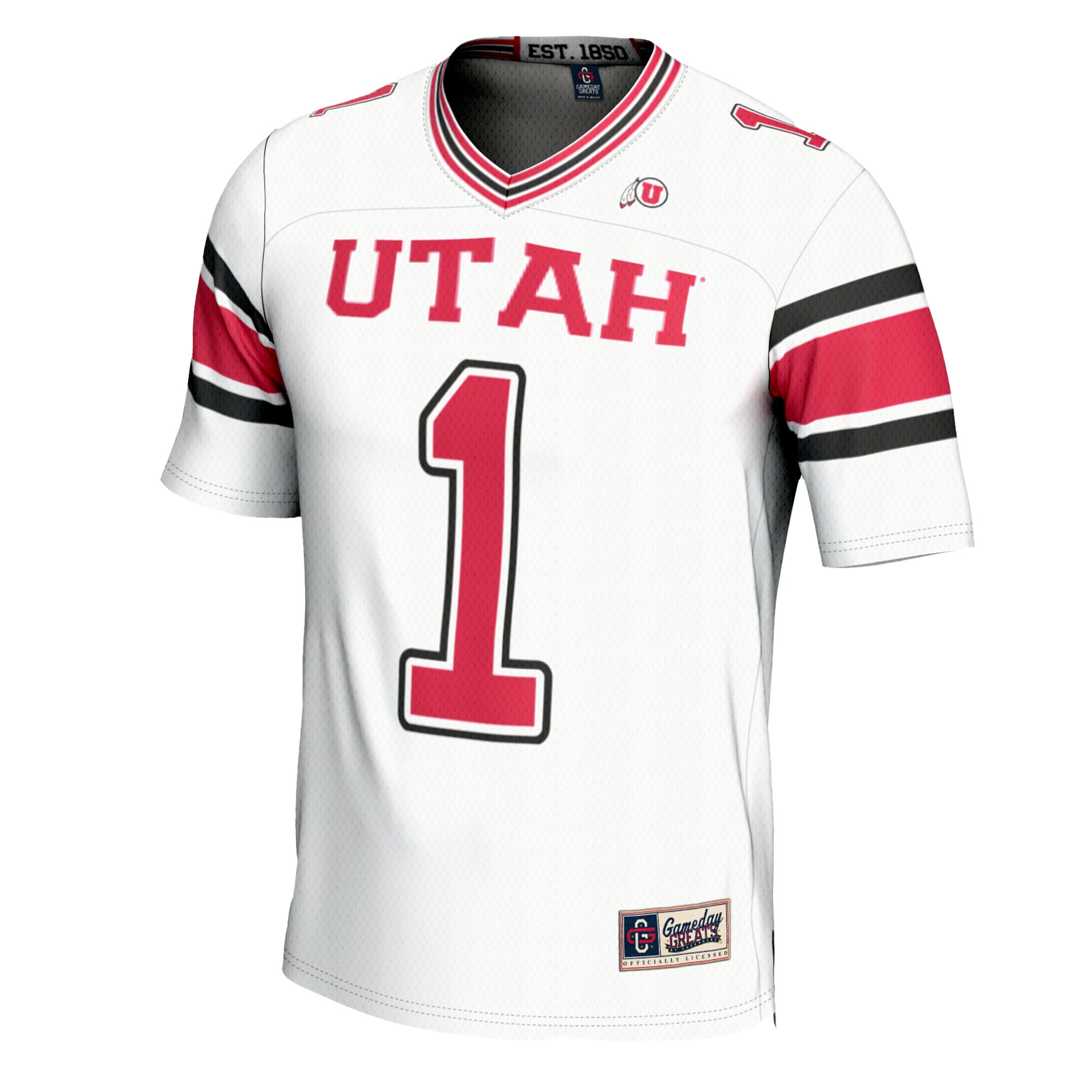 #1 Utah Utes Football Jersey Cardinal - front view