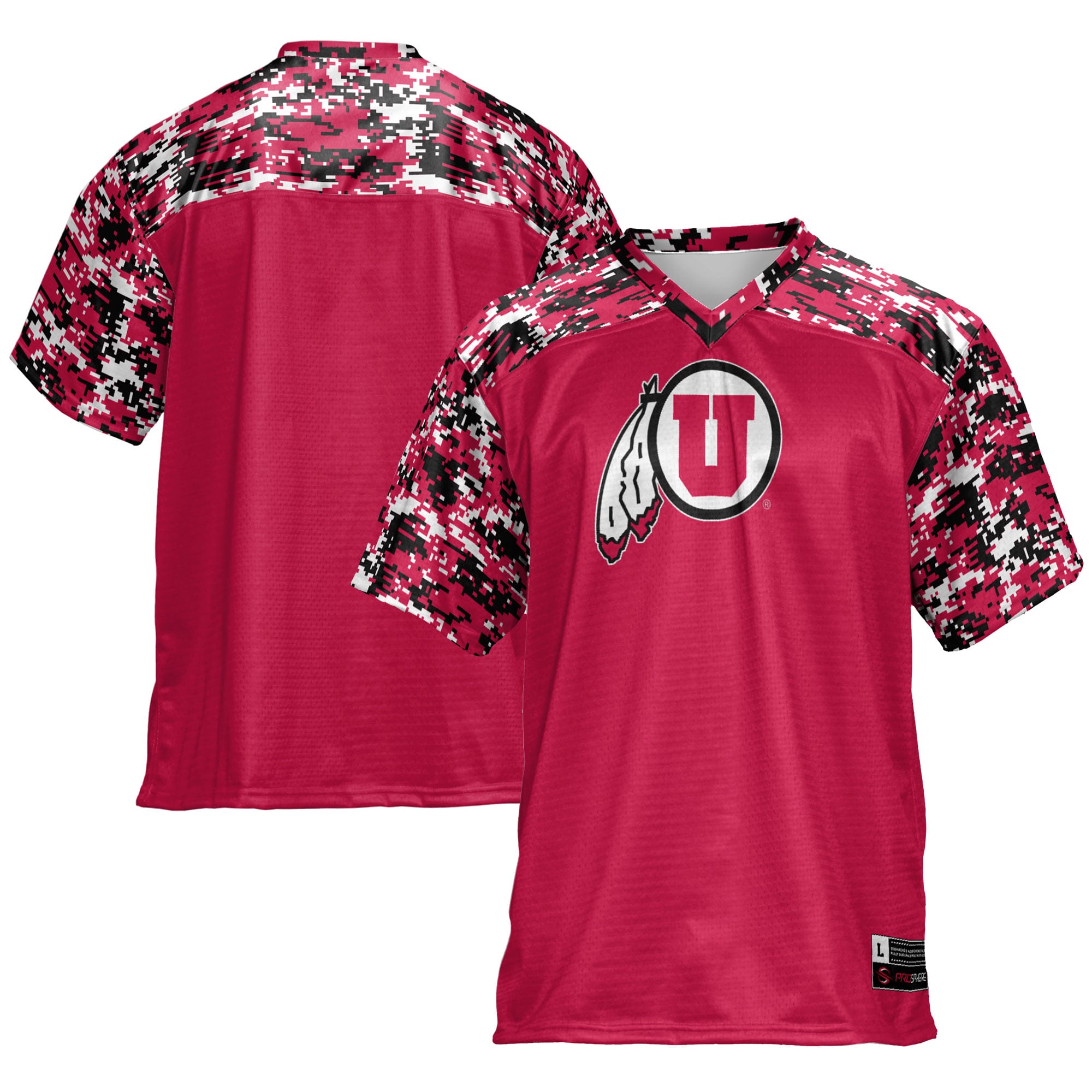 Utah Utes Football Jersey Red - front and back view