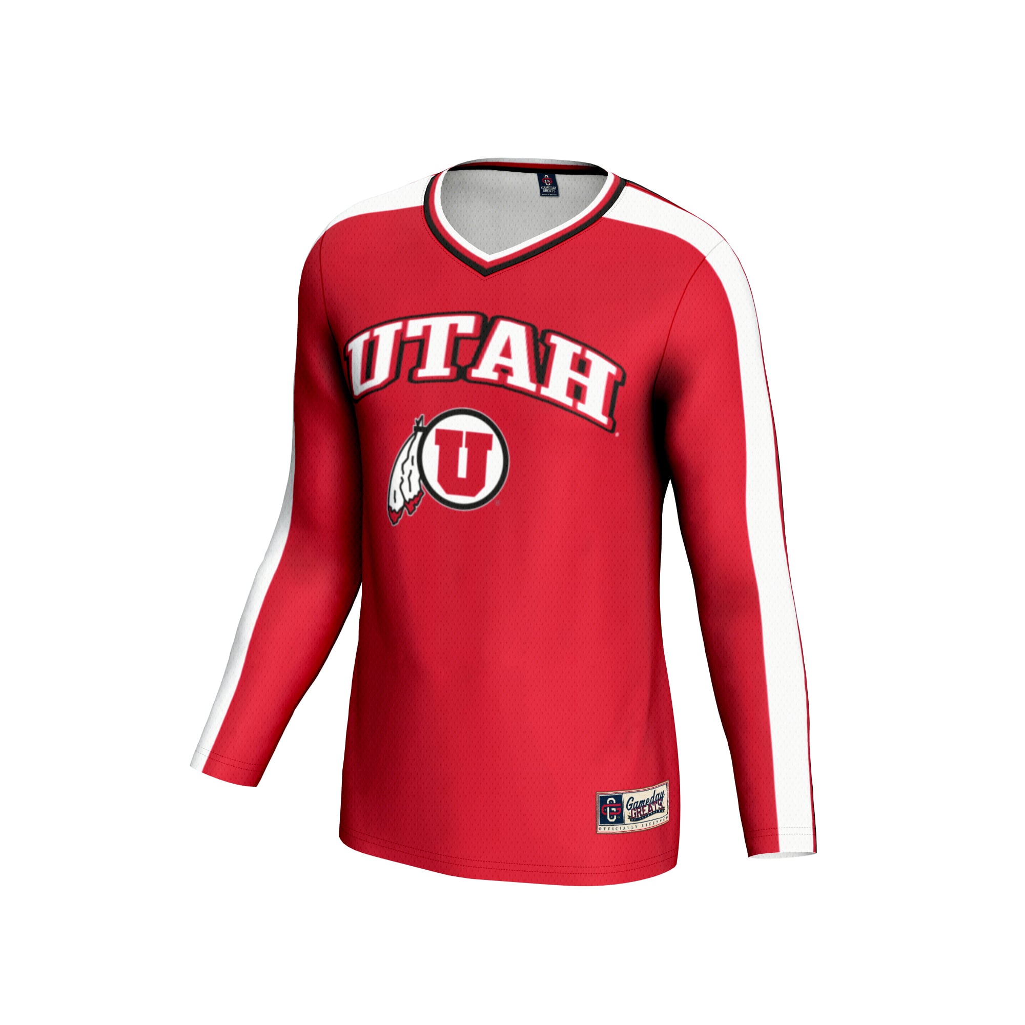 Utah Utes Youth #1 Lightweight Volleyball Fashion Jersey Red - front view