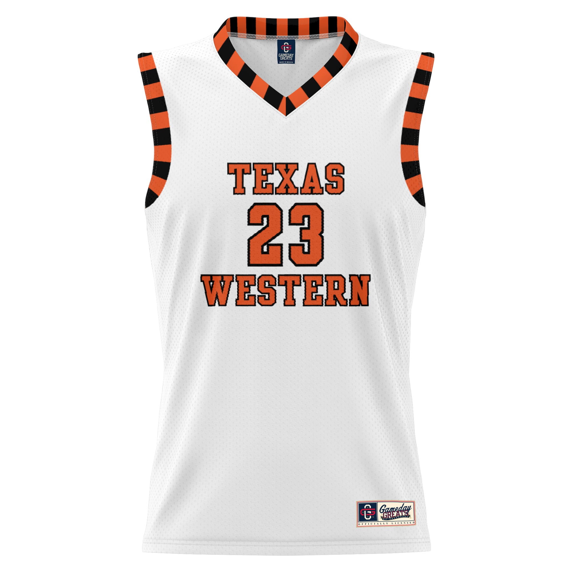 UTEP Miners Throwback Basketball Jersey White - front view