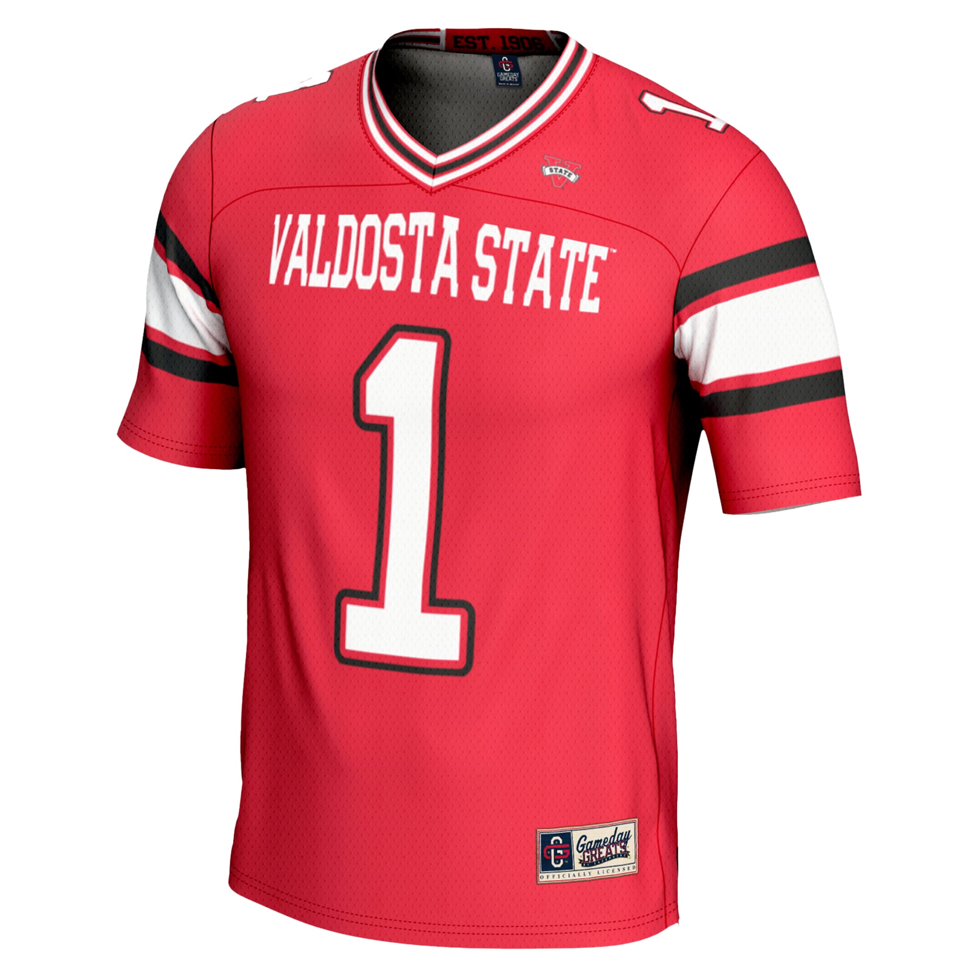#1 Valdosta State Blazers Endzone Football Jersey Red - back view