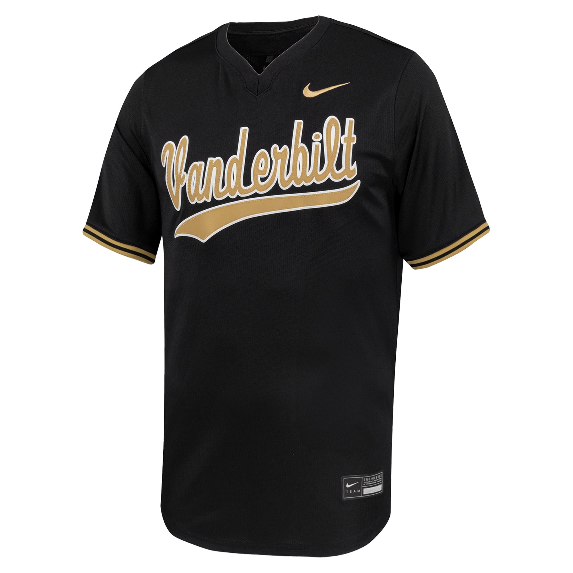 Vanderbilt Commodores Baseball Jersey Black - front view