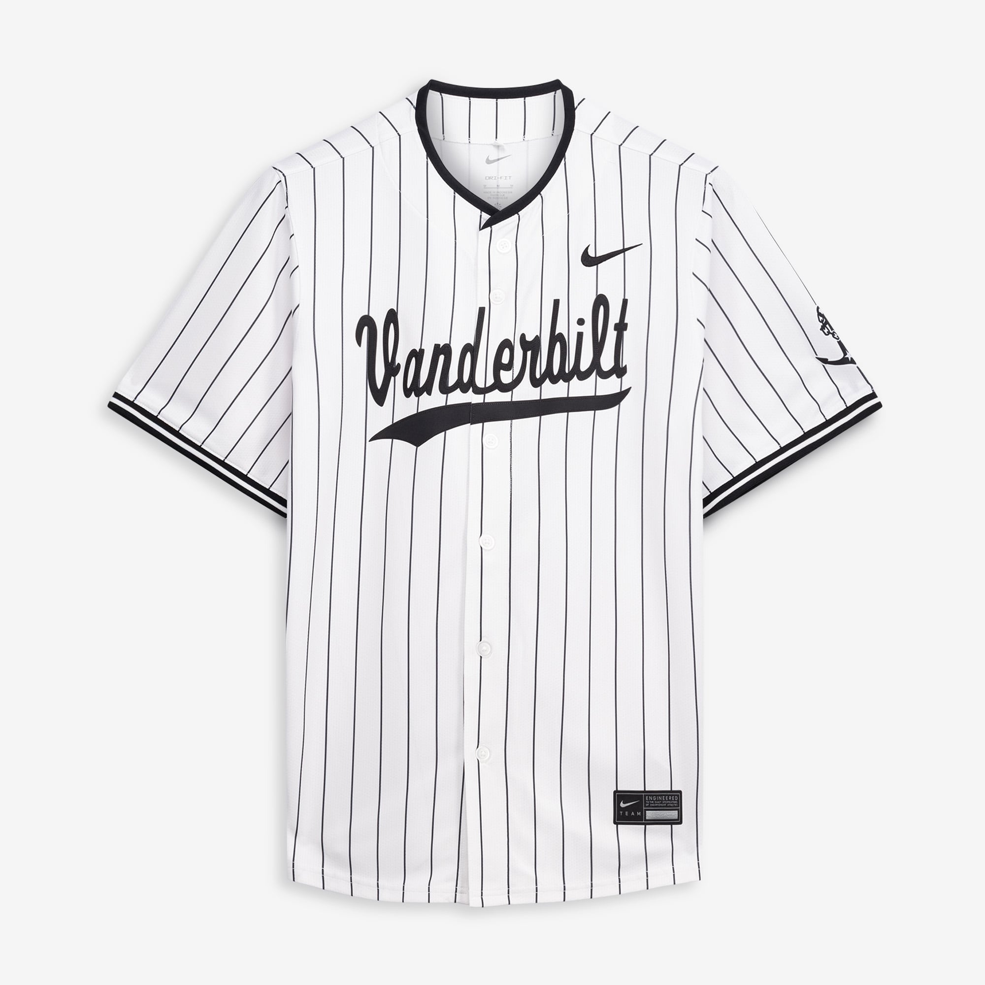 Vanderbilt Commodores Baseball Jersey White - front and back view
