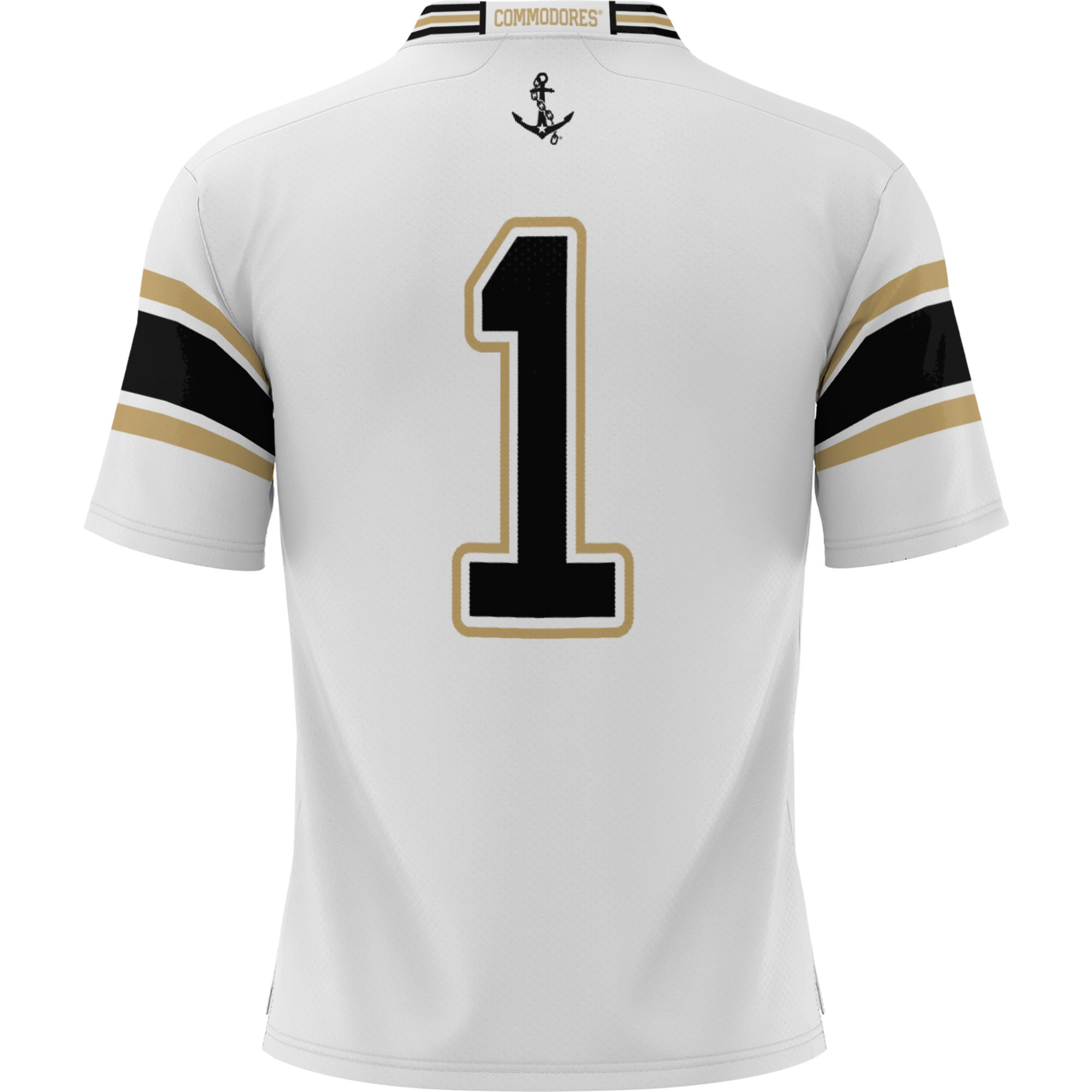 #1 Vanderbilt Commodores Football Jersey White - back view