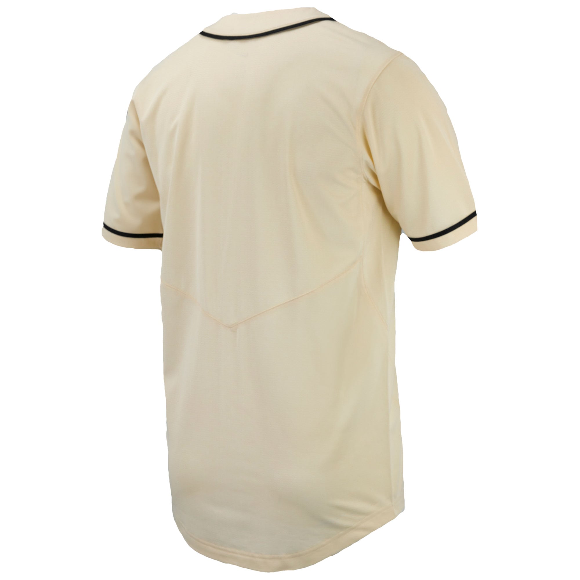 Vanderbilt Commodores Full-Button Baseball Jersey Natural - back view