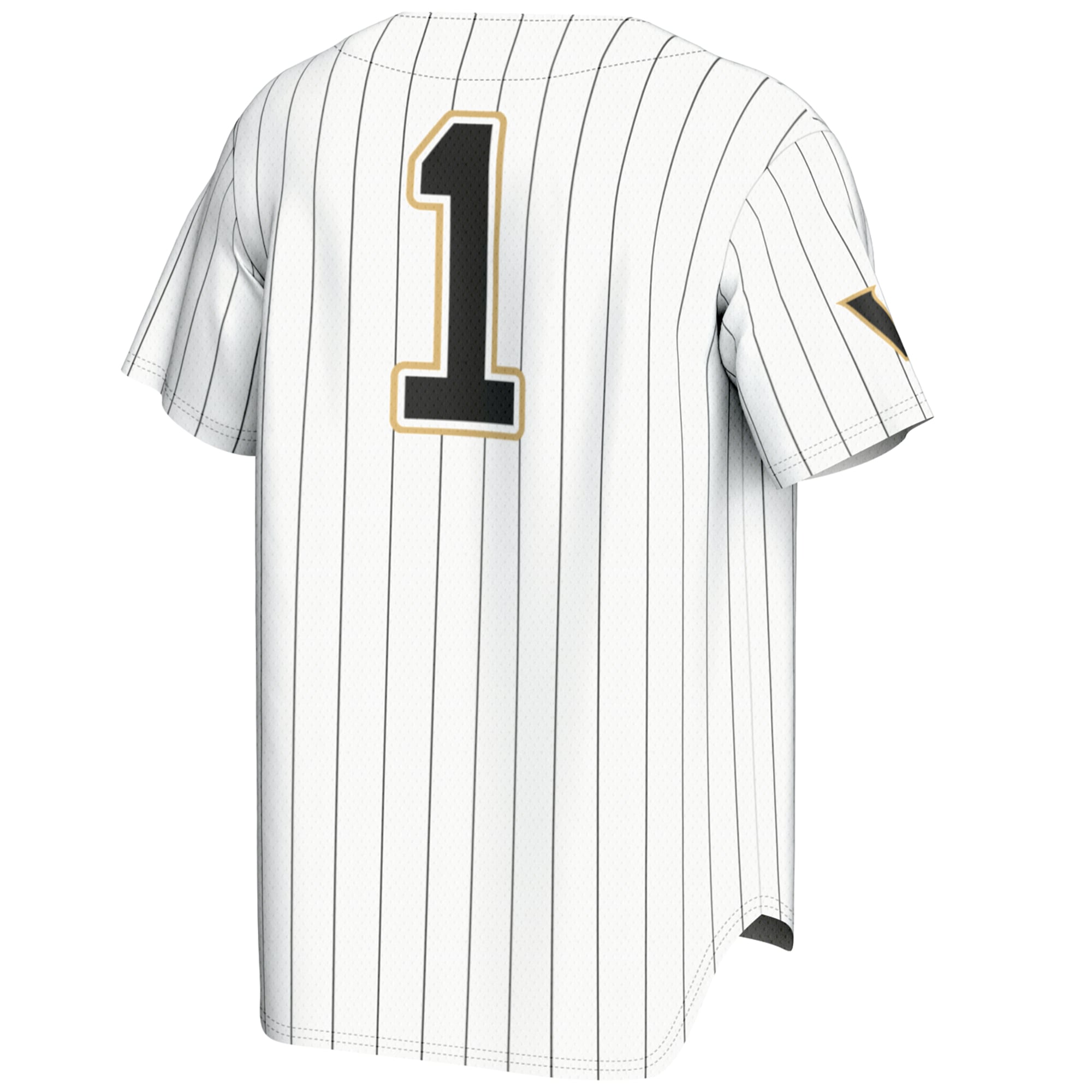#1 Vanderbilt Commodores Lightweight Baseball Jersey White - back view