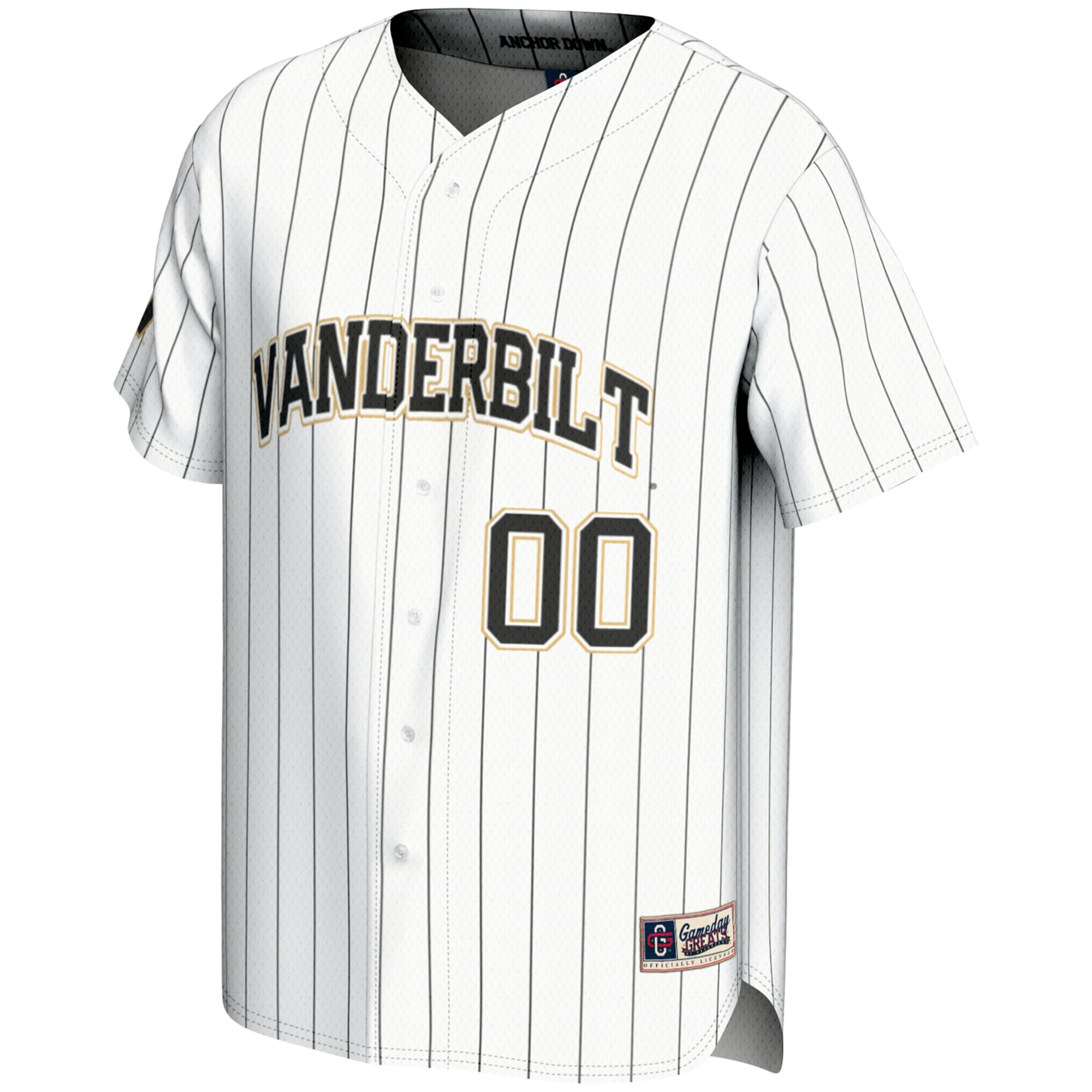Vanderbilt Commodores Lightweight Baseball Jersey White - front view