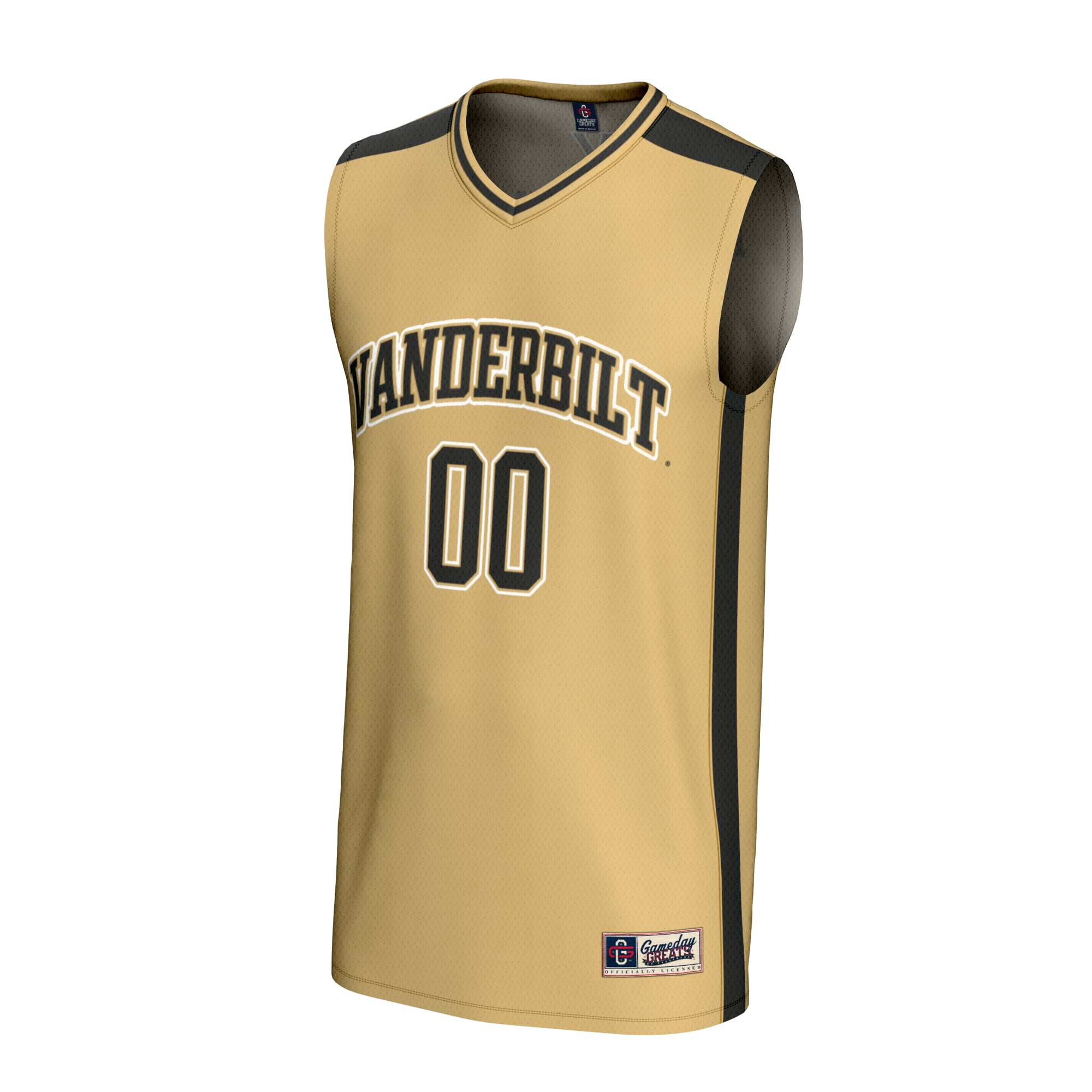 Vanderbilt Commodores Lightweight Basketball Fashion Jersey Gold - front view