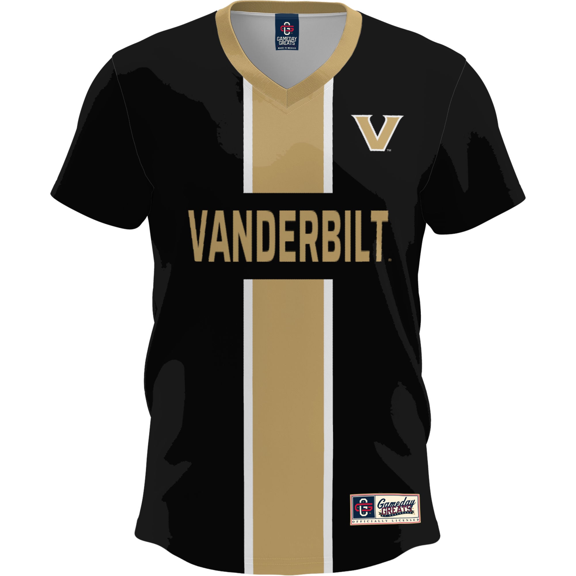 Vanderbilt Commodores Youth Lightweight Soccer Fashion Jersey Black - front view