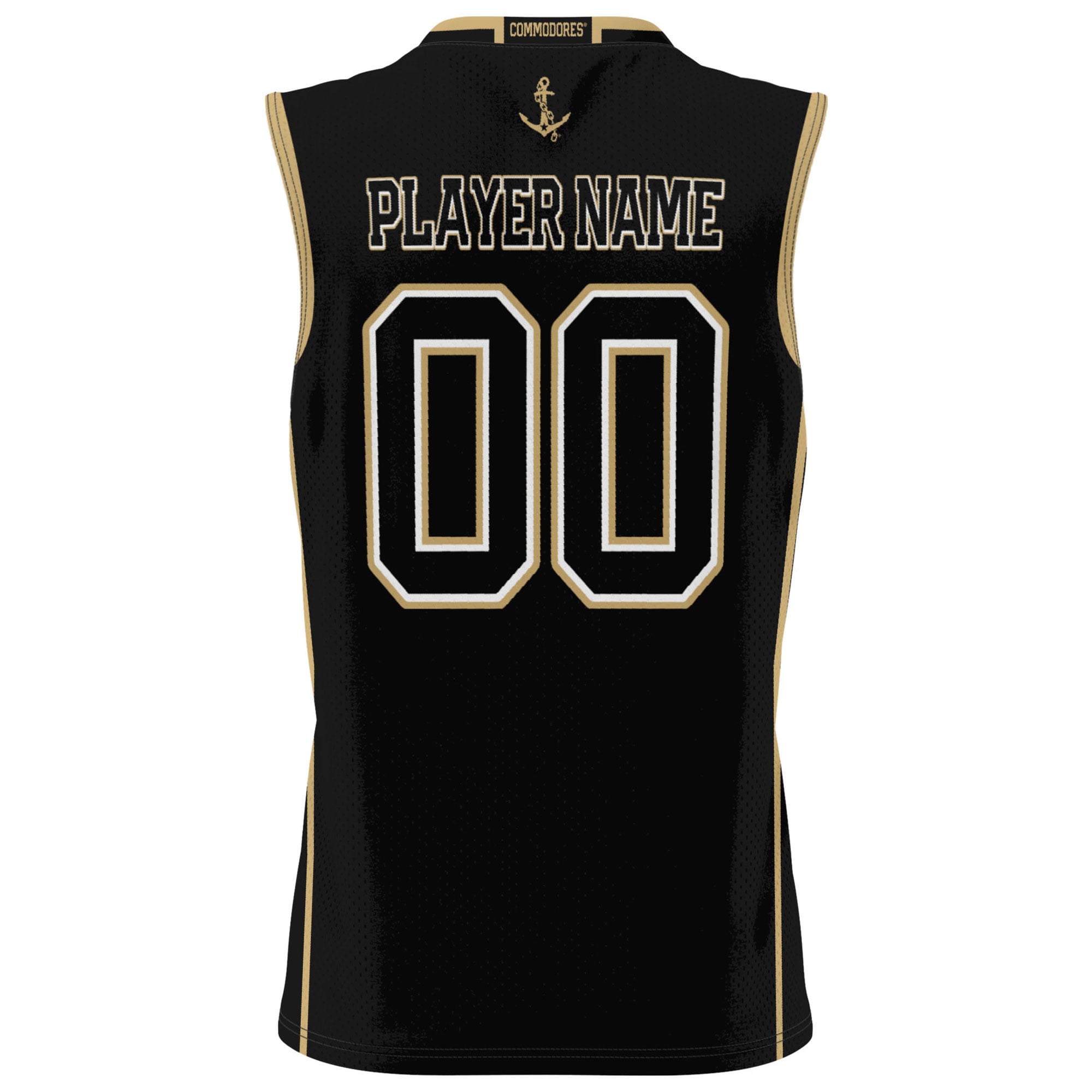 Vanderbilt Commodores Men's Basketball Jersey Black - back view