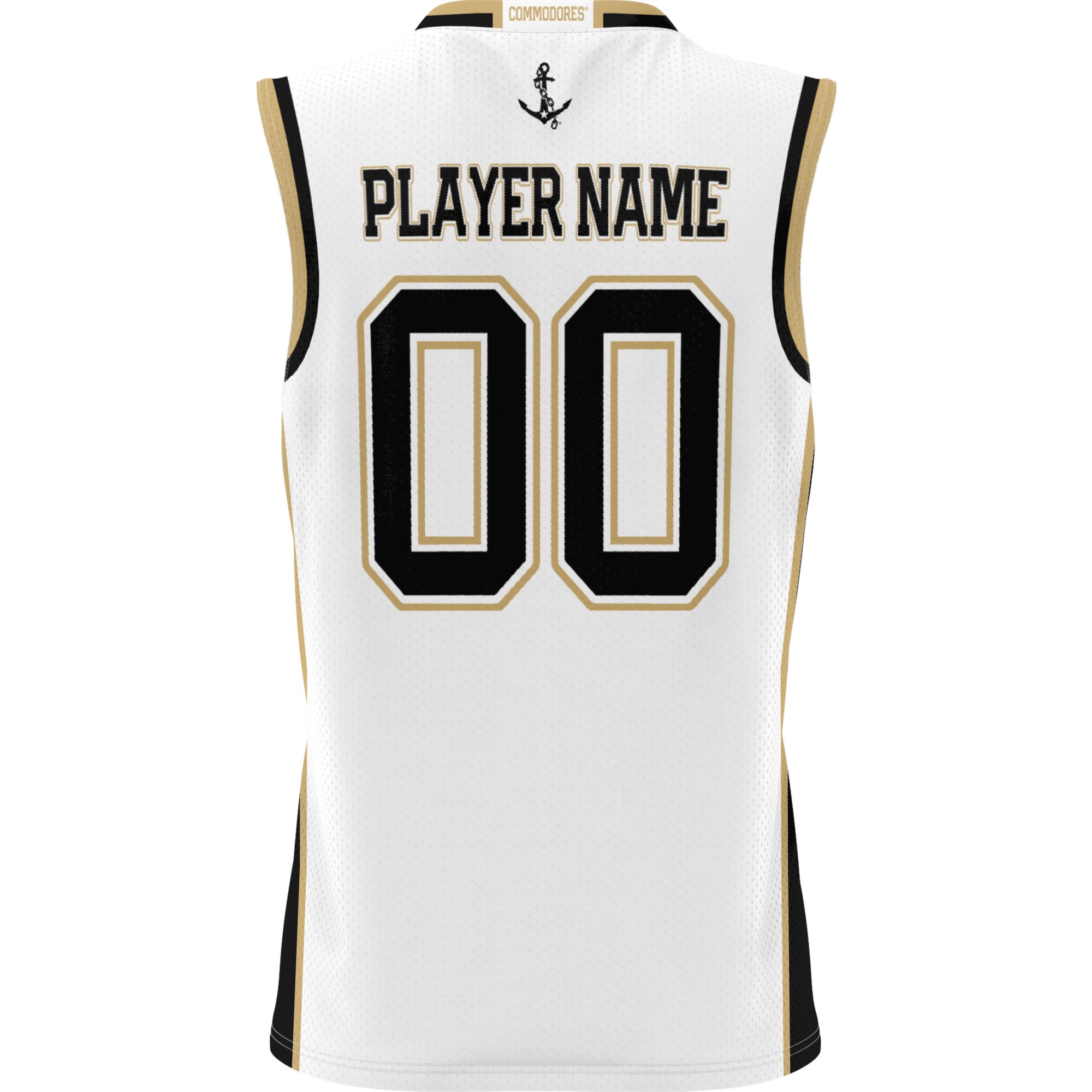 Vanderbilt Commodores Unisex Lightweight Women's Basketball Jersey White - back view