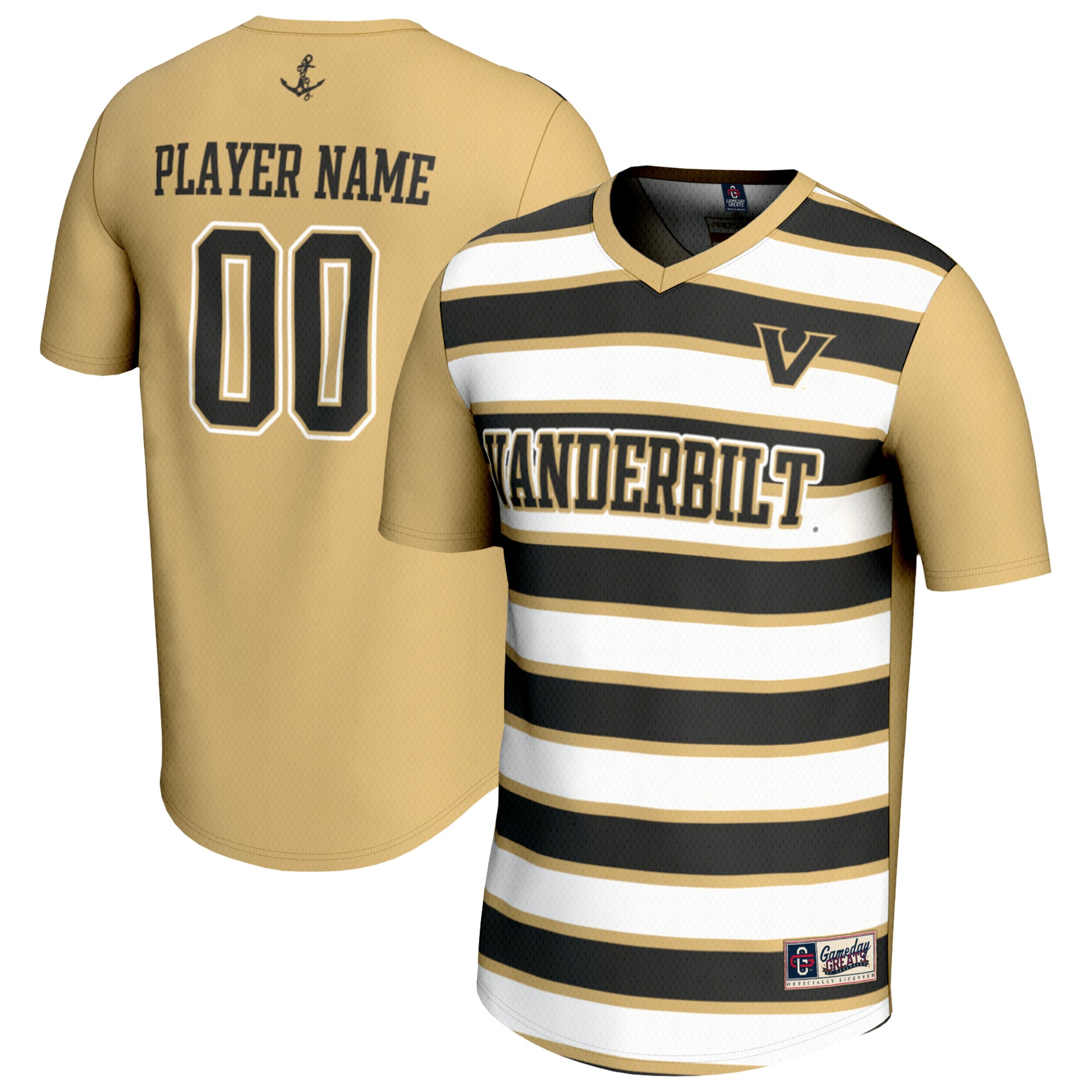 Vanderbilt Commodores Unisex Collegiate Women's Soccer Lightweight Fashion - front and back view