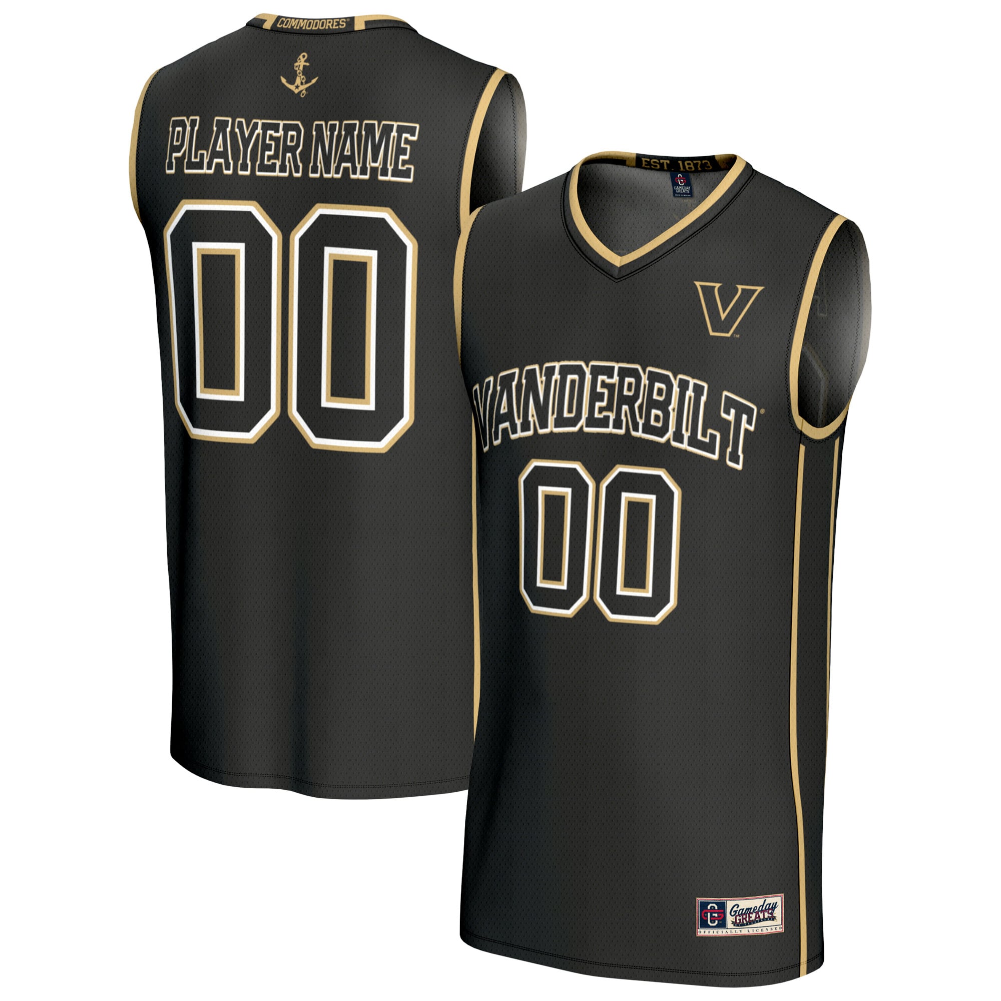 Vanderbilt Commodores Unisex Lightweight Collegiate Women's Basketball - front and back view