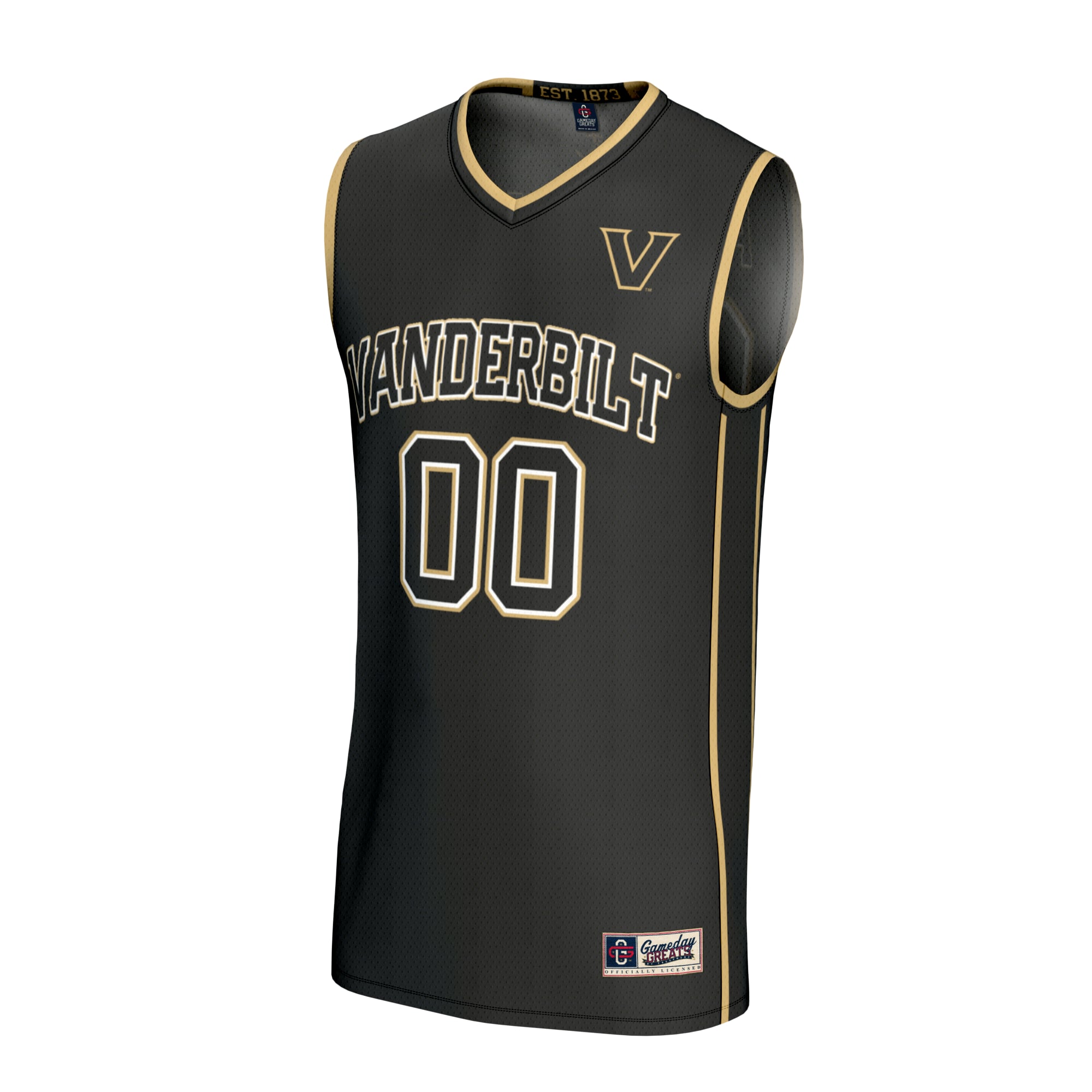 Vanderbilt Commodores Unisex Lightweight Collegiate Women's Basketball Fashion Jersey - front view