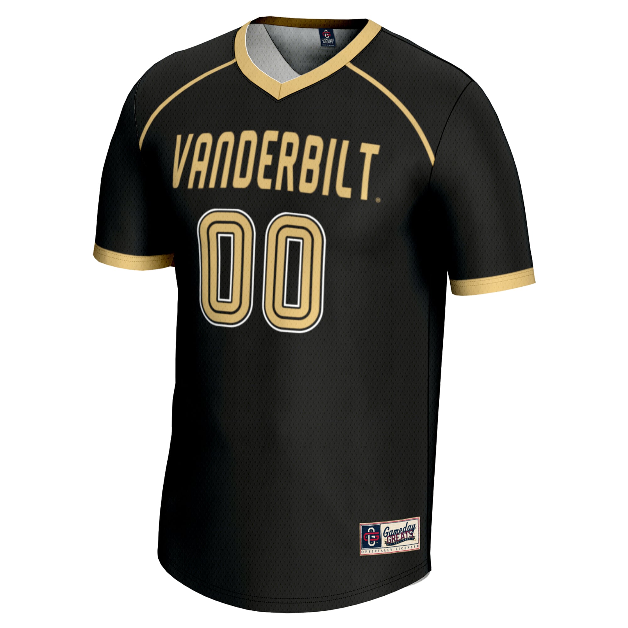 Vanderbilt Commodores Youth Lightweight Women's Lacrosse Jersey Black - front view