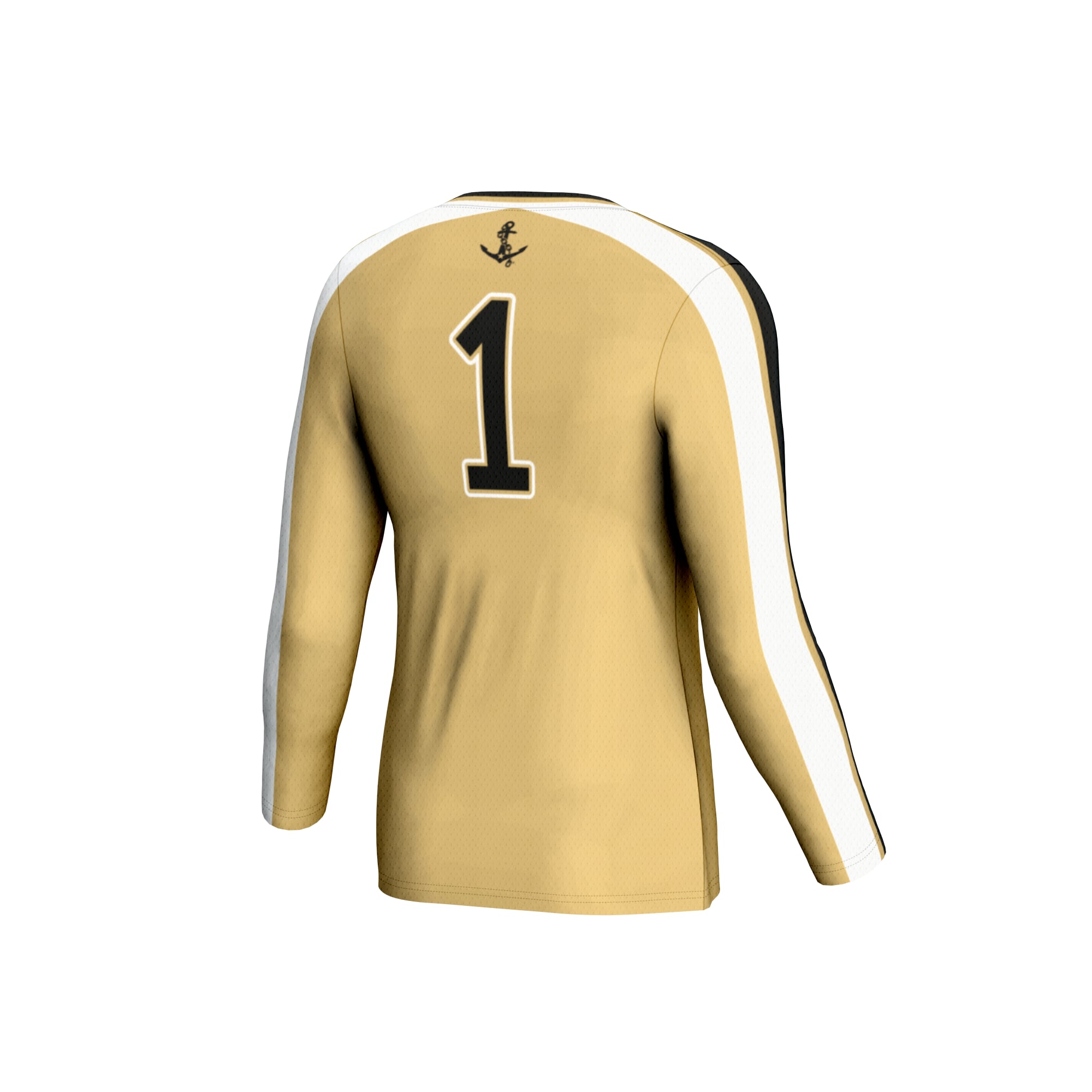 Vanderbilt Commodores Unisex Women's Volleyball Lightweight Fashion Jersey Gold - back view