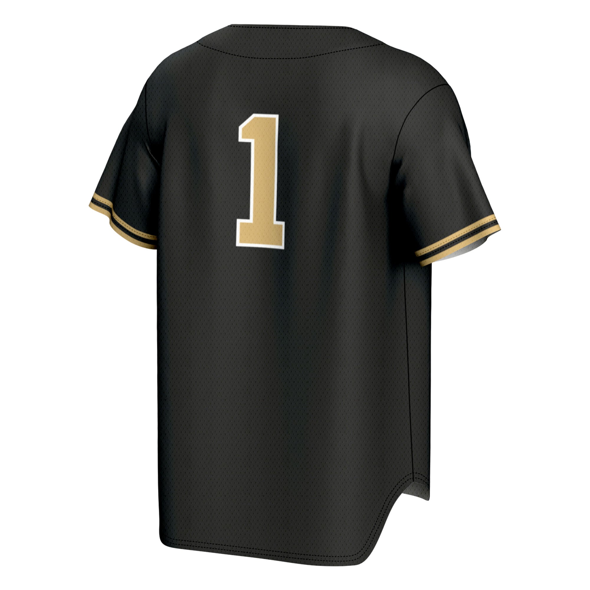 #1 Vanderbilt Commodores Youth Baseball Lightweight Fashion Jersey Black - back view