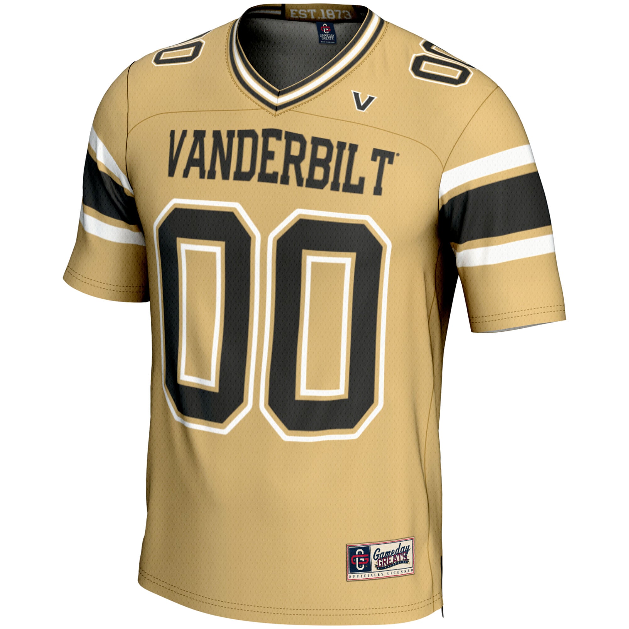 Vanderbilt Commodores Youth Football Jersey Gold - front view