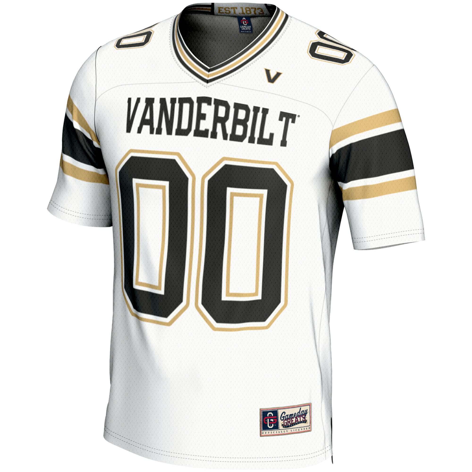 Vanderbilt Commodores Youth Football Jersey White - front view