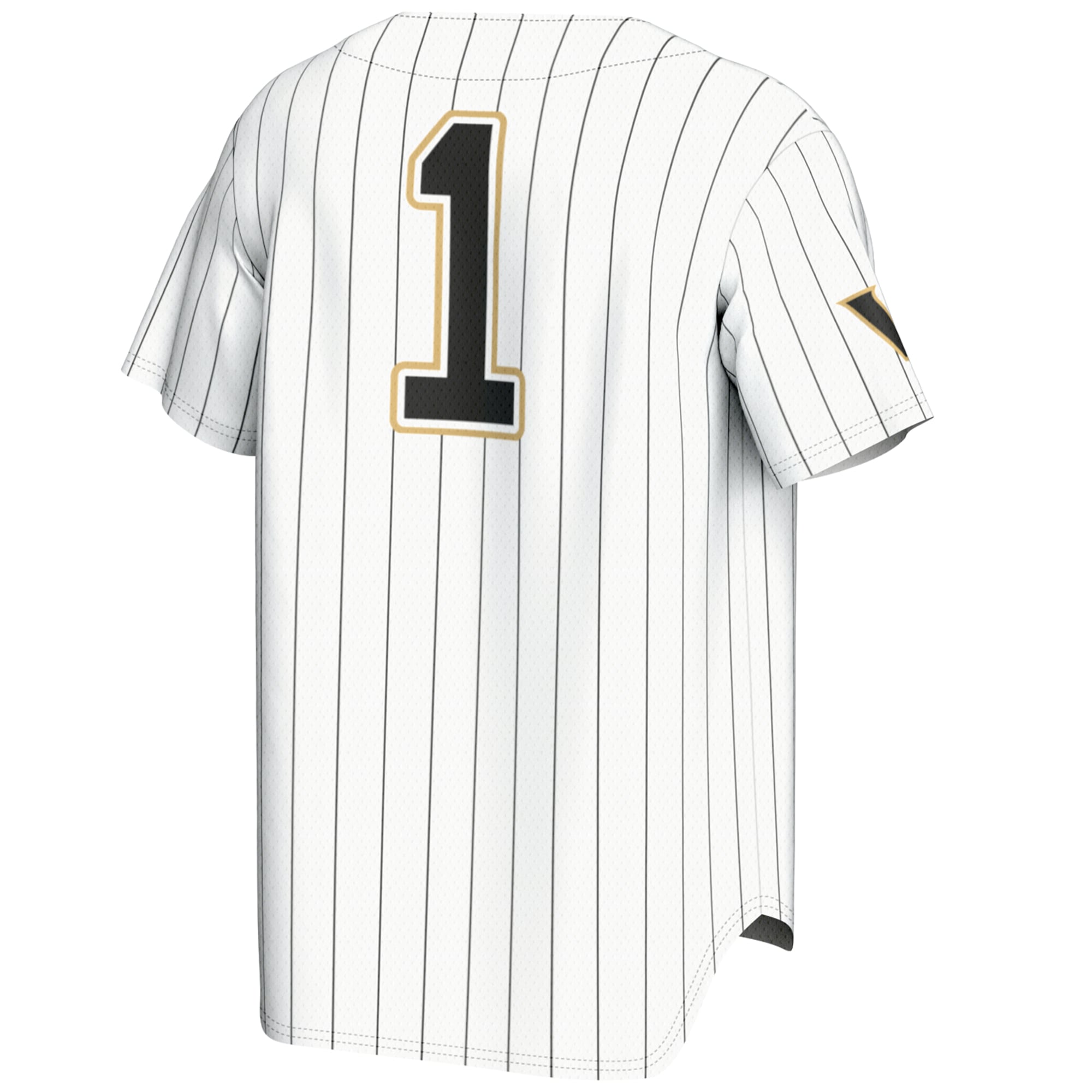 #1 Vanderbilt Commodores Youth Lightweight Baseball Jersey White - back view