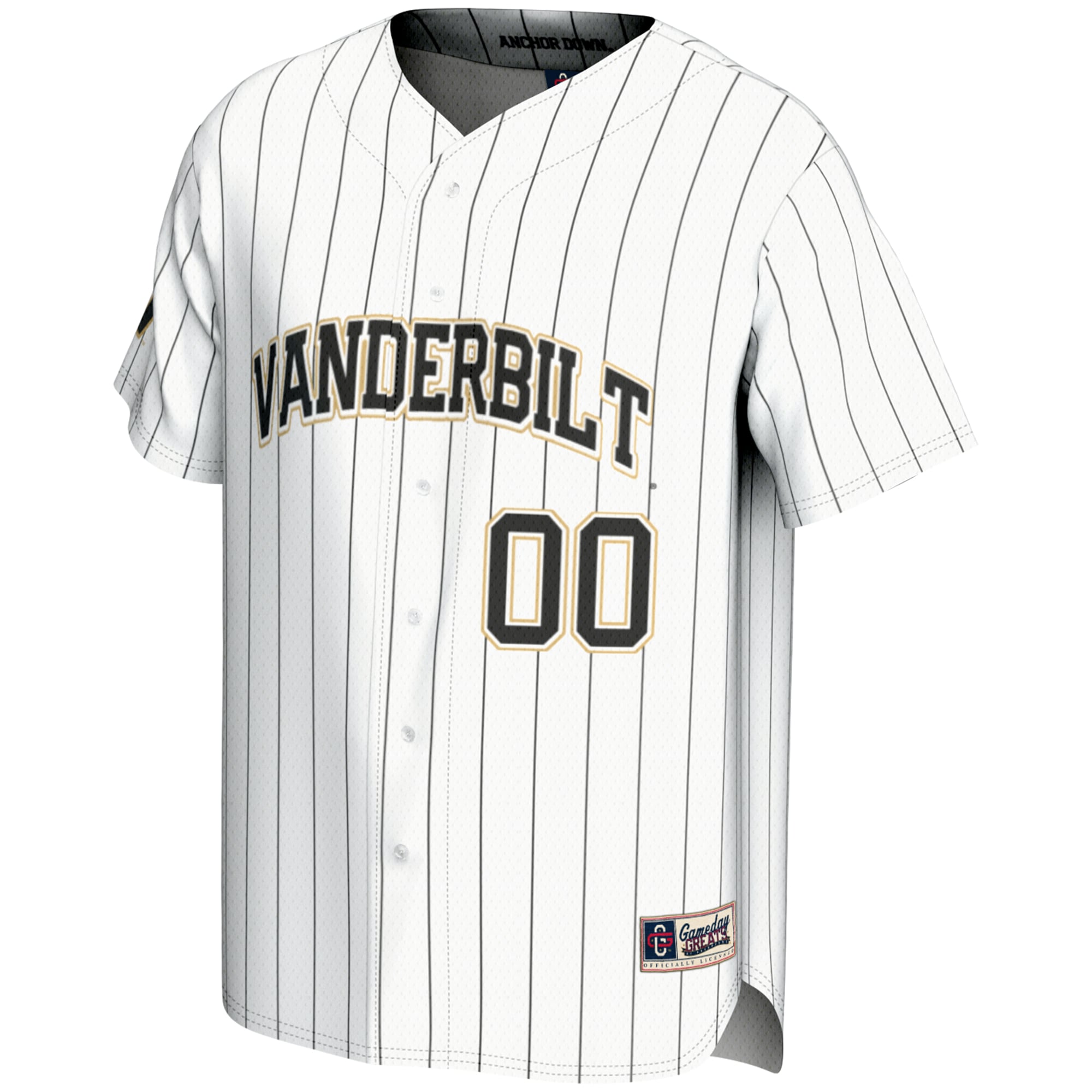 Vanderbilt Commodores Youth Lightweight Baseball Jersey White - front view