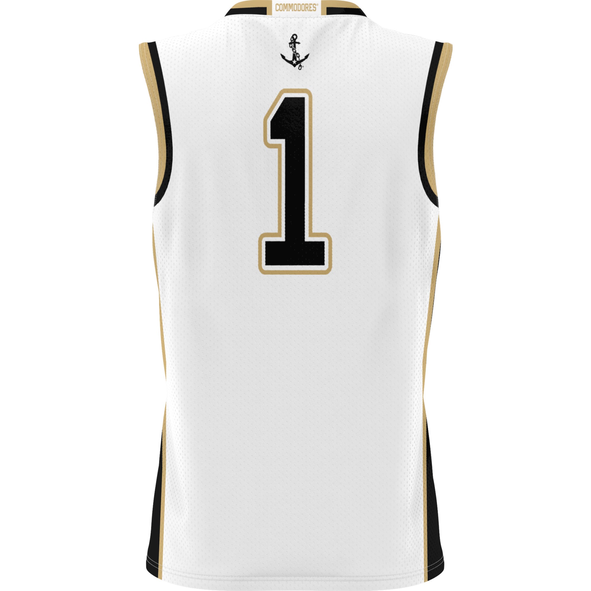 #1 Vanderbilt Commodores Youth Lightweight Basketball Jersey White - back view