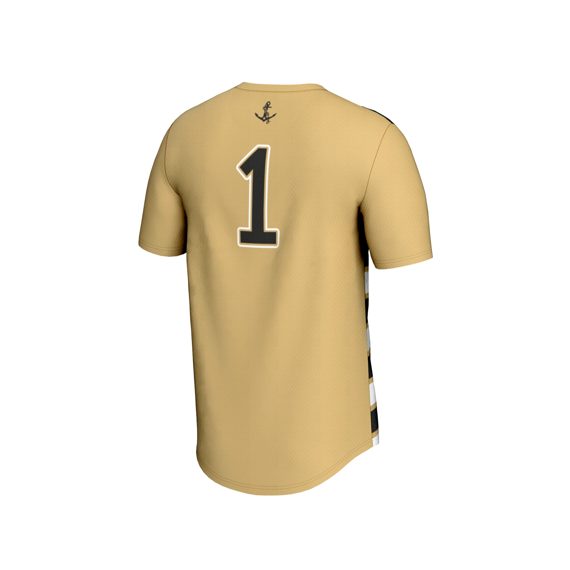 #1 Vanderbilt Commodores Youth Lightweight Soccer Fashion Jersey Gold - back view