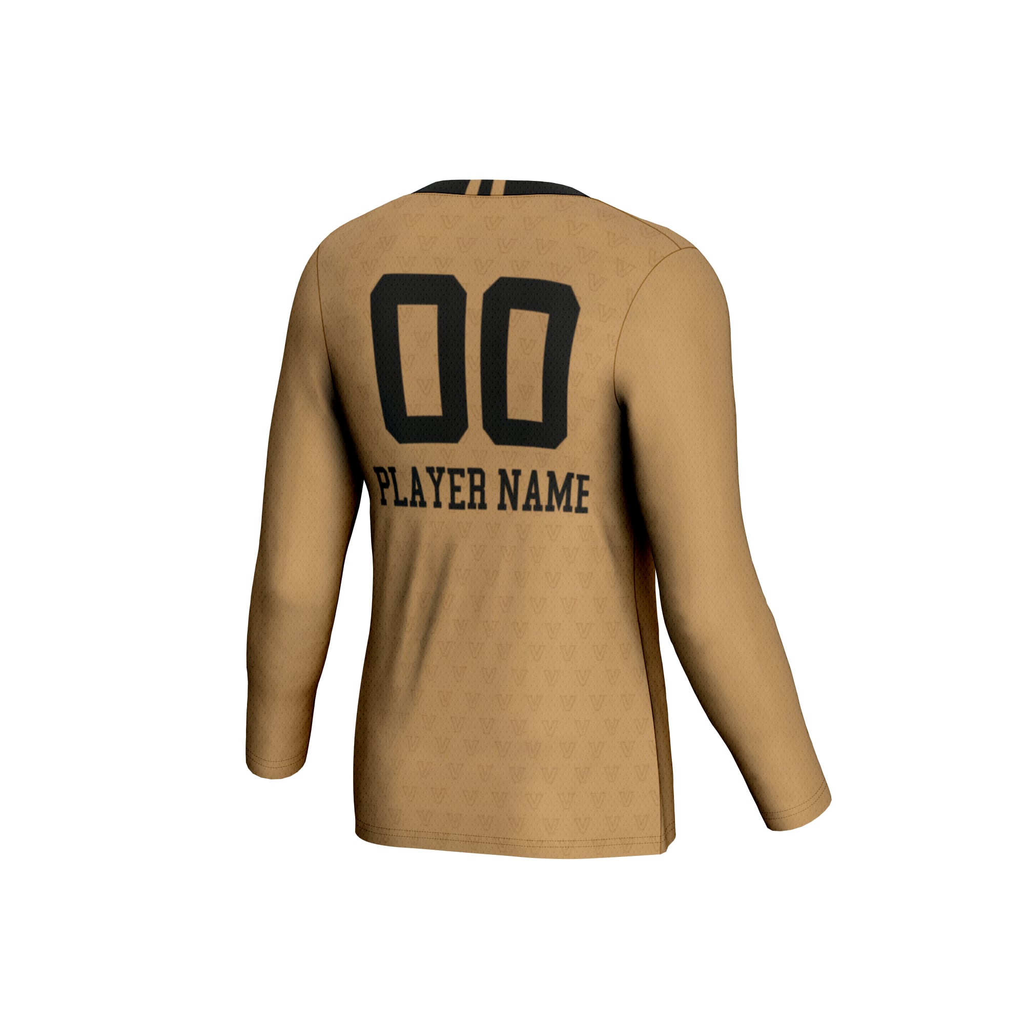 Vanderbilt Commodores Youth Women's Volleyball Lightweight Fashion Jersey Gold - back view