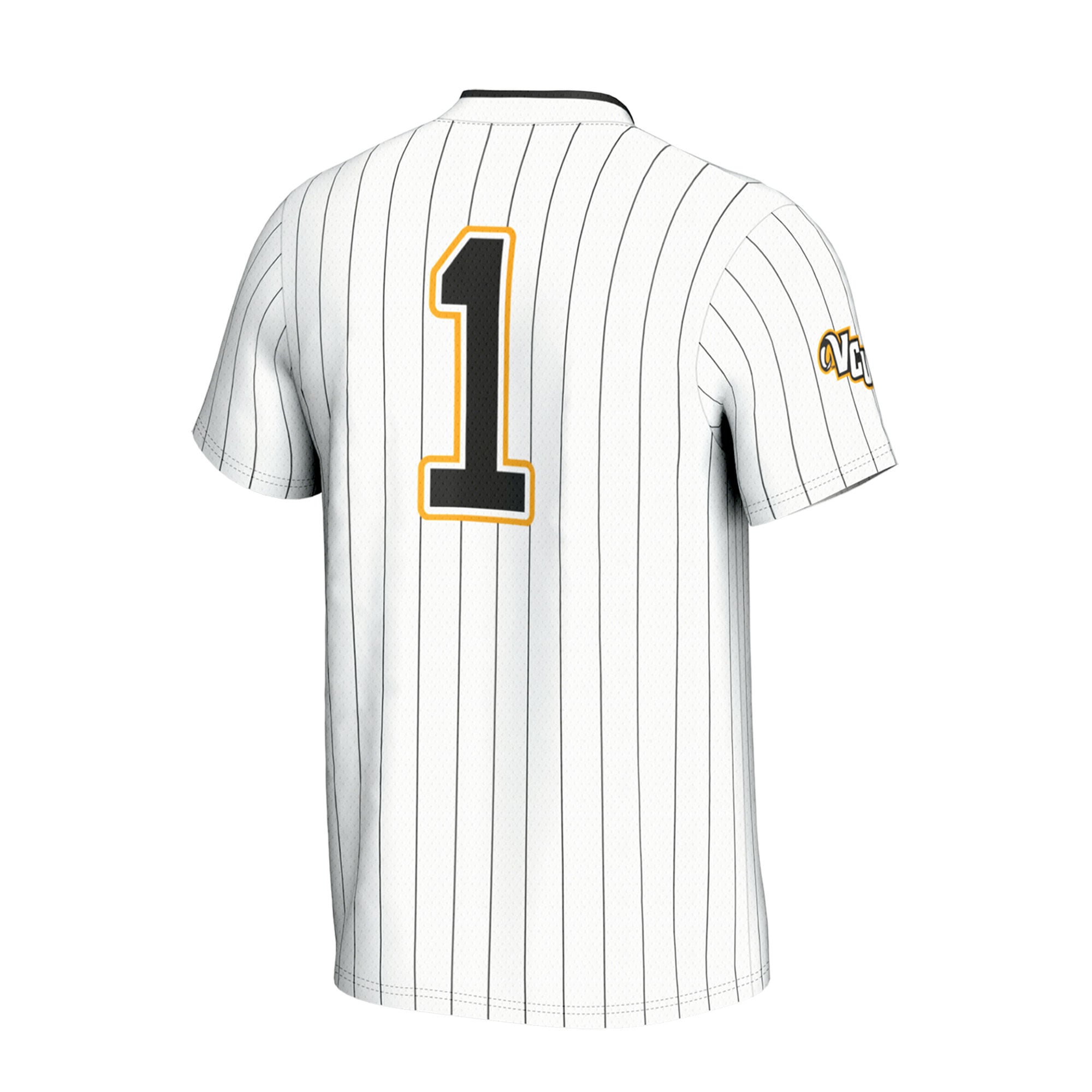 VCU Rams Unisex Lightweight Collegiate Softball Fashion Jersey White - back view