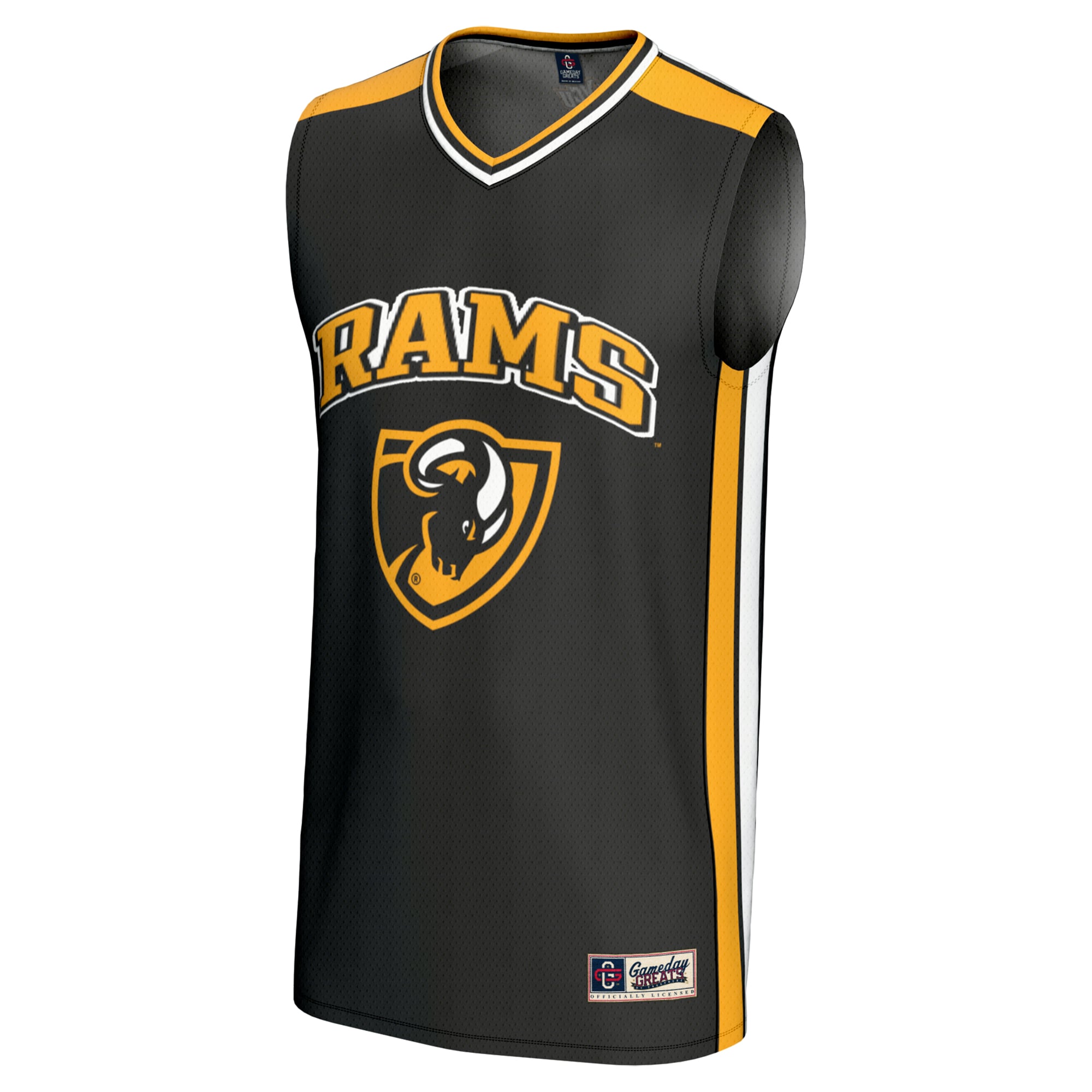 VCU Rams Youth Spirit Basketball Jersey Black - front view
