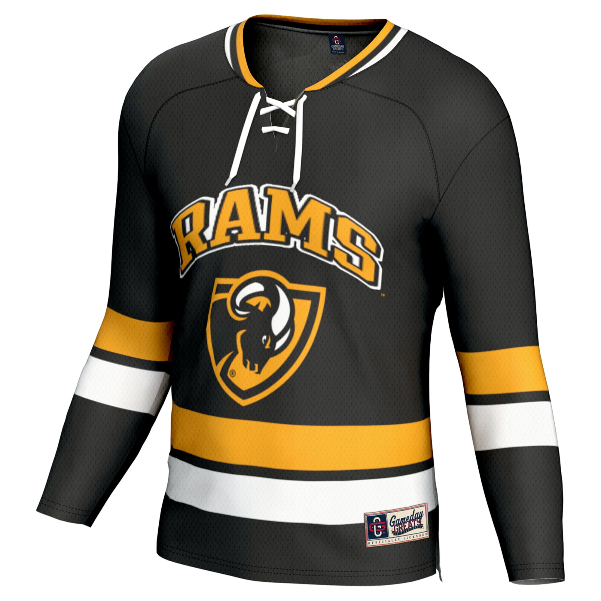 VCU Rams Youth Spirit Hockey Jersey Black - front view