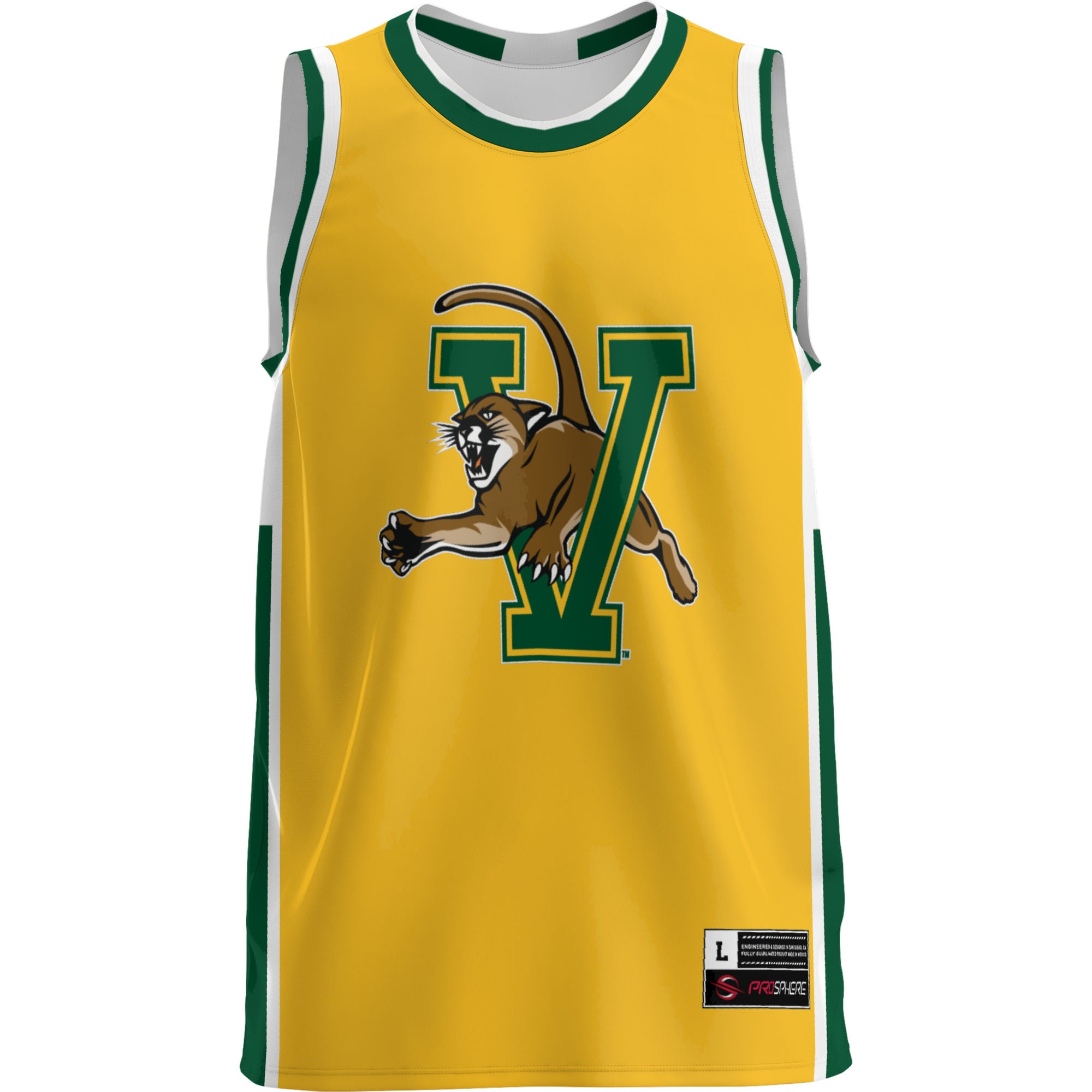 Vermont Catamounts Lightweight Basketball Jersey Green - front view