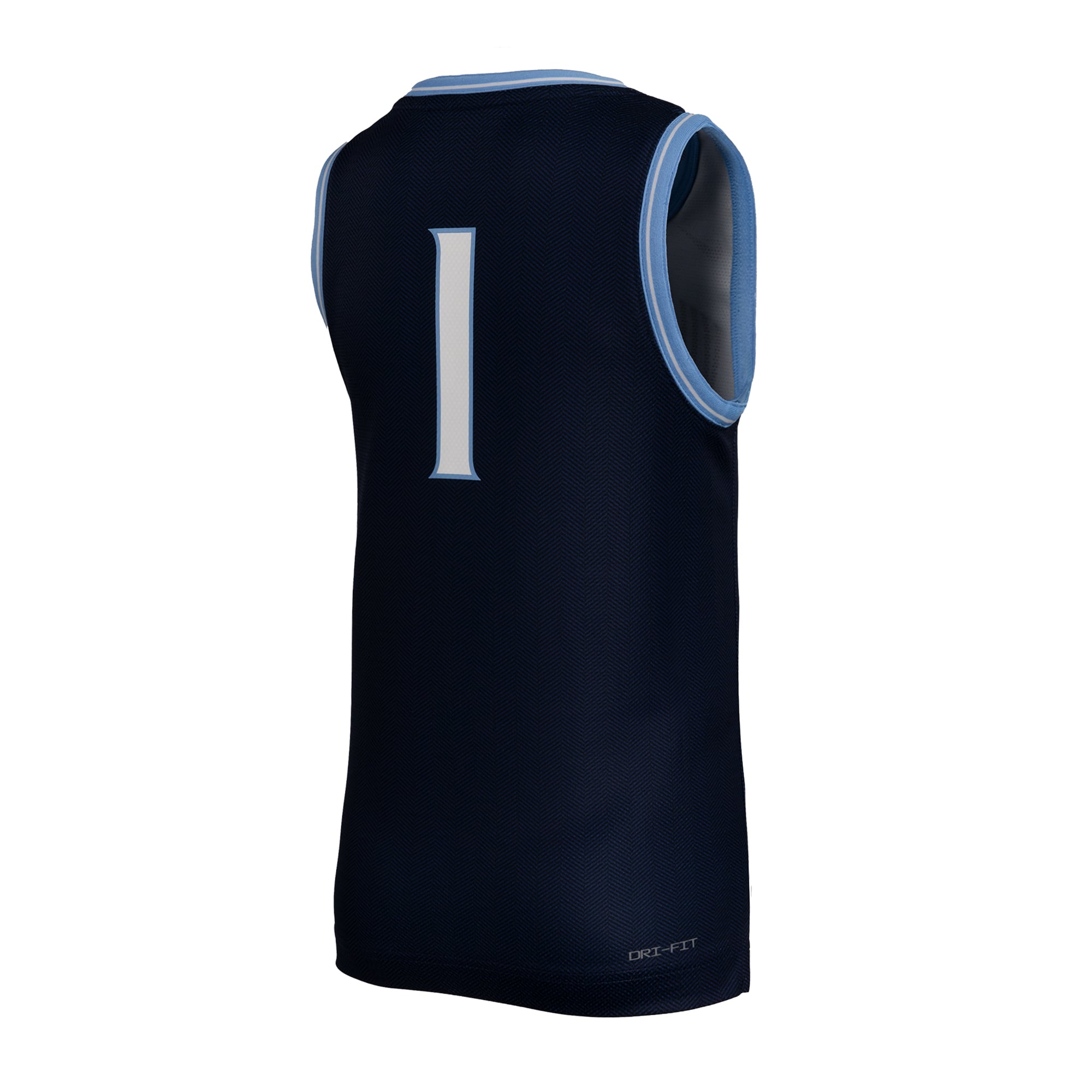 #1 Villanova Wildcats Youth Basketball Jersey Navy - back view